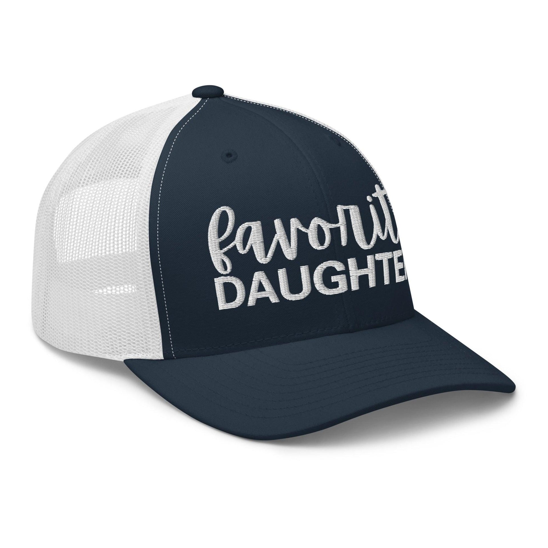 Favorite Daughter Embroidered Mesh Trucker Hat Capital Crowns Funny Trucker Hats