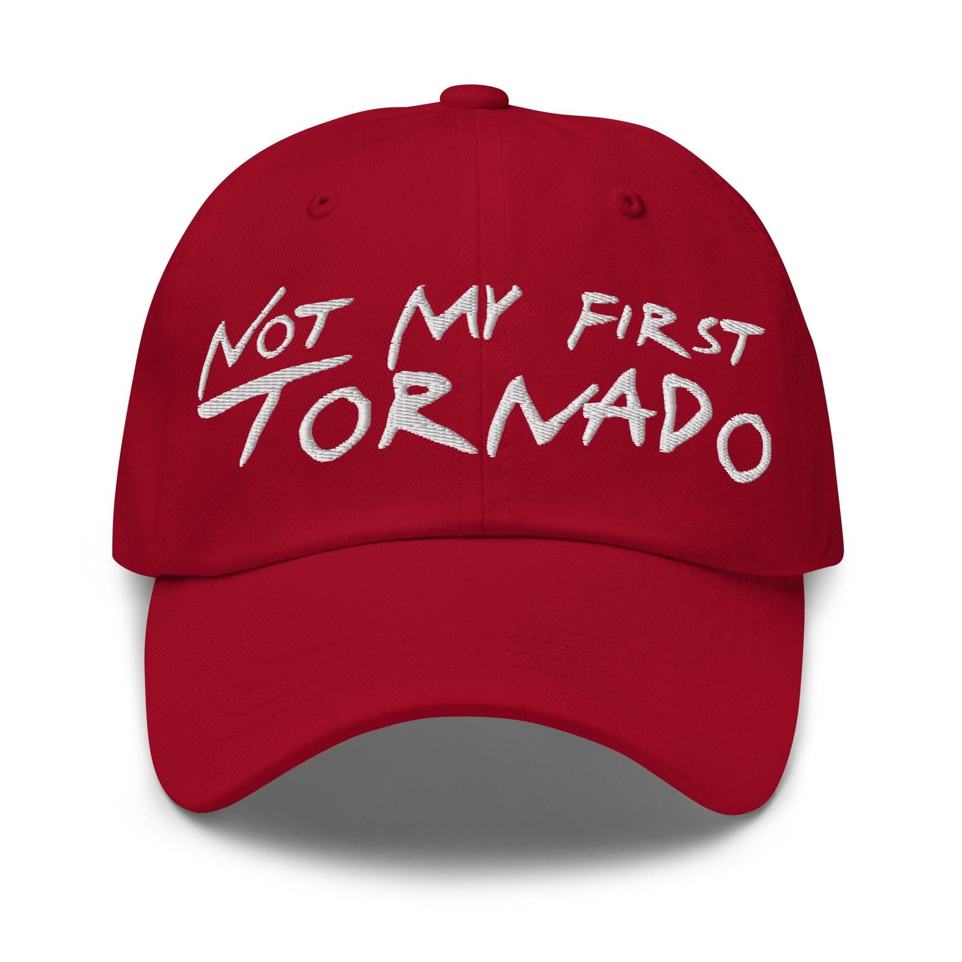 Not My First Tornado Dad Hat Cranberry Capital Crowns Dad Hats Funny