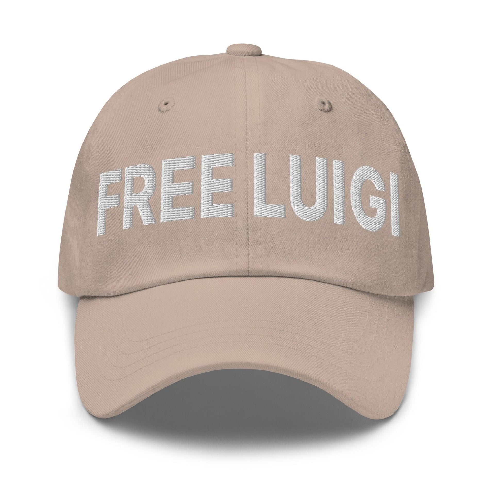 Free Luigi Mangione Embroidered Dad Hat Stone Capital Crowns Dad Hats Funny LADs Luigi Luigi Apparel luigi mangione