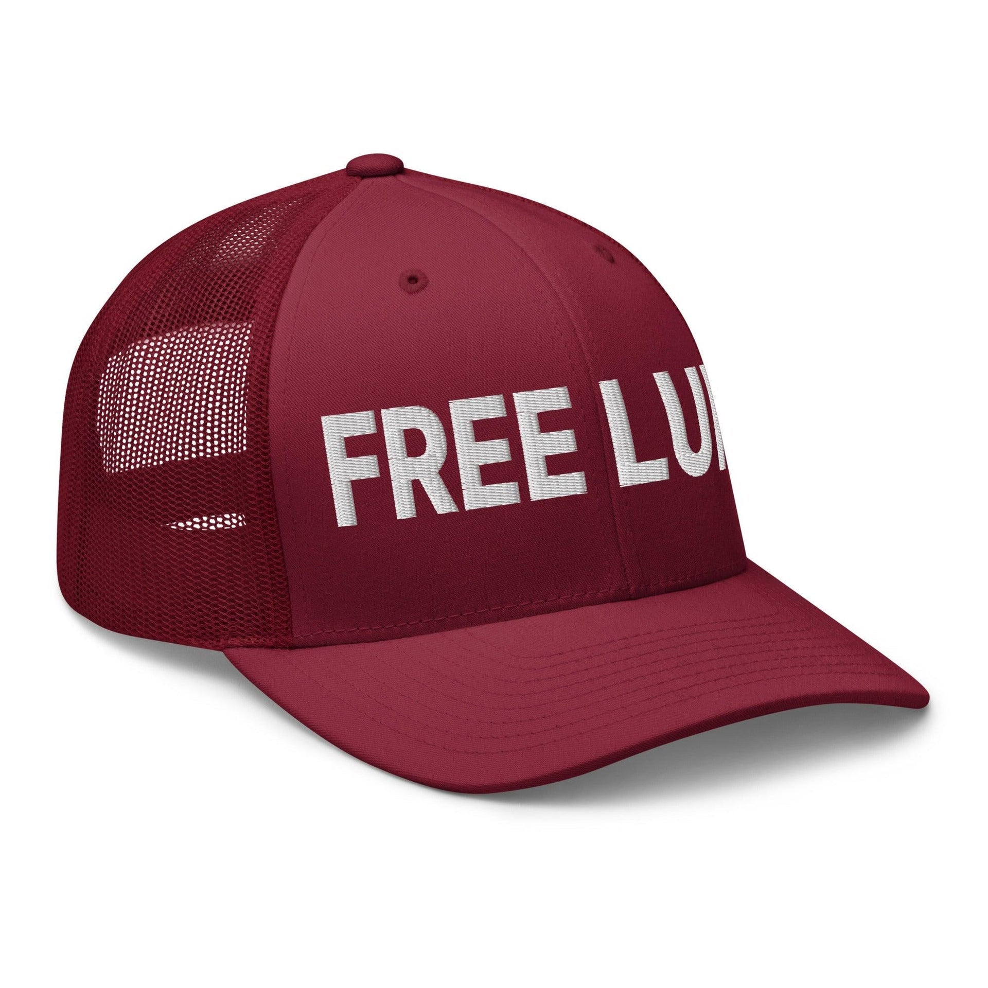 Free Luigi Mangione Embroidered Mesh Trucker Hat Capital Crowns Funny LADs Luigi Luigi Apparel luigi mangione Trucker Hats