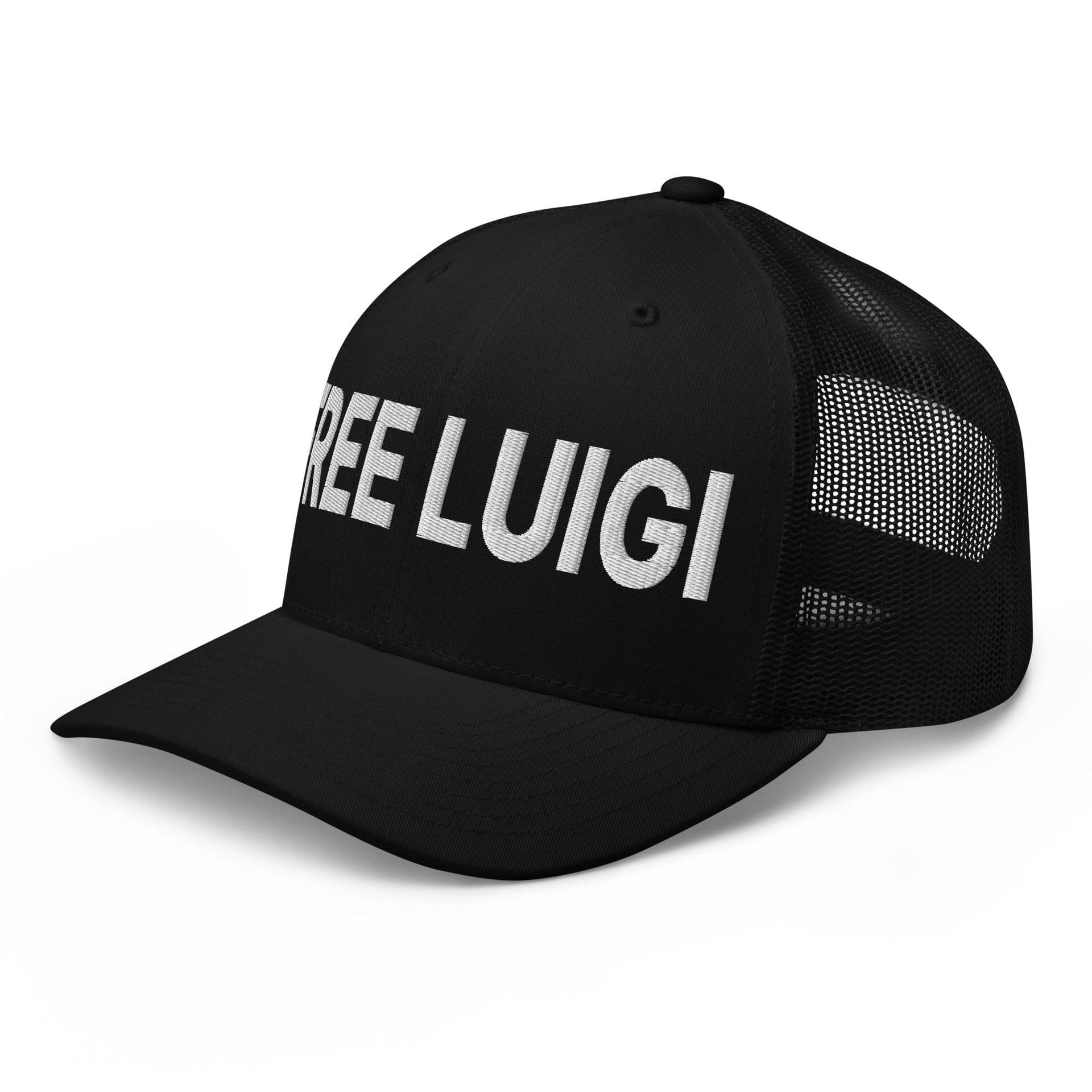 Free Luigi Mangione Embroidered Mesh Trucker Hat Capital Crowns Funny LADs Luigi Luigi Apparel luigi mangione Trucker Hats