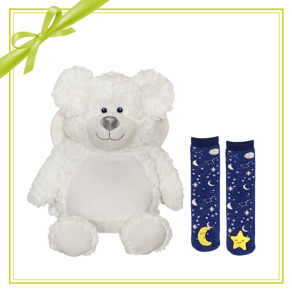 Gift Set - Bobby Angel Buddy, Moon & Star Mismatch Socks angel Gift Set socks