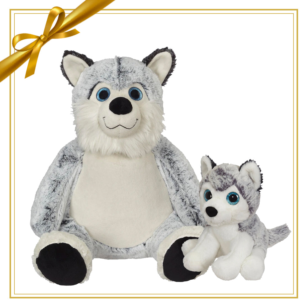 Gift Set - Horatio Husky Buddy & Mini Plush grey Gift Set