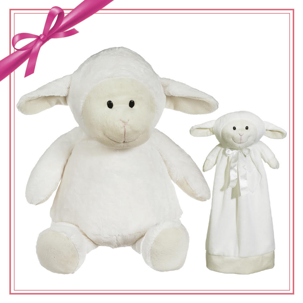 Gift Set - Lambton Lamb Buddy & Blankey cream Gift Set