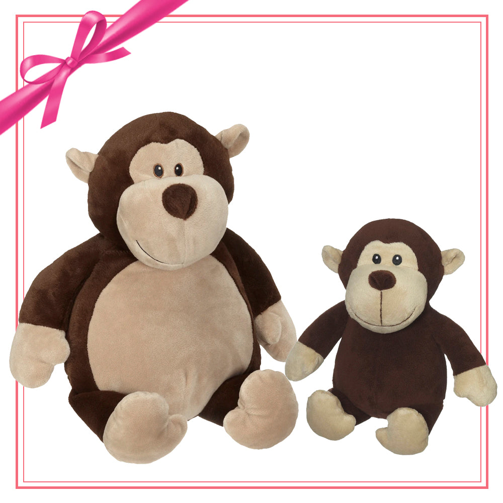 Gift Set - Monty Monkey Buddy & Mini Plush embroidable Gift Set monkey