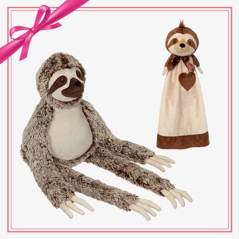 Gift Set - Silvano Long Leg Sloth Buddy & Blankey blankey Gift Set silvano sloth sloth sloth blankey sloth set