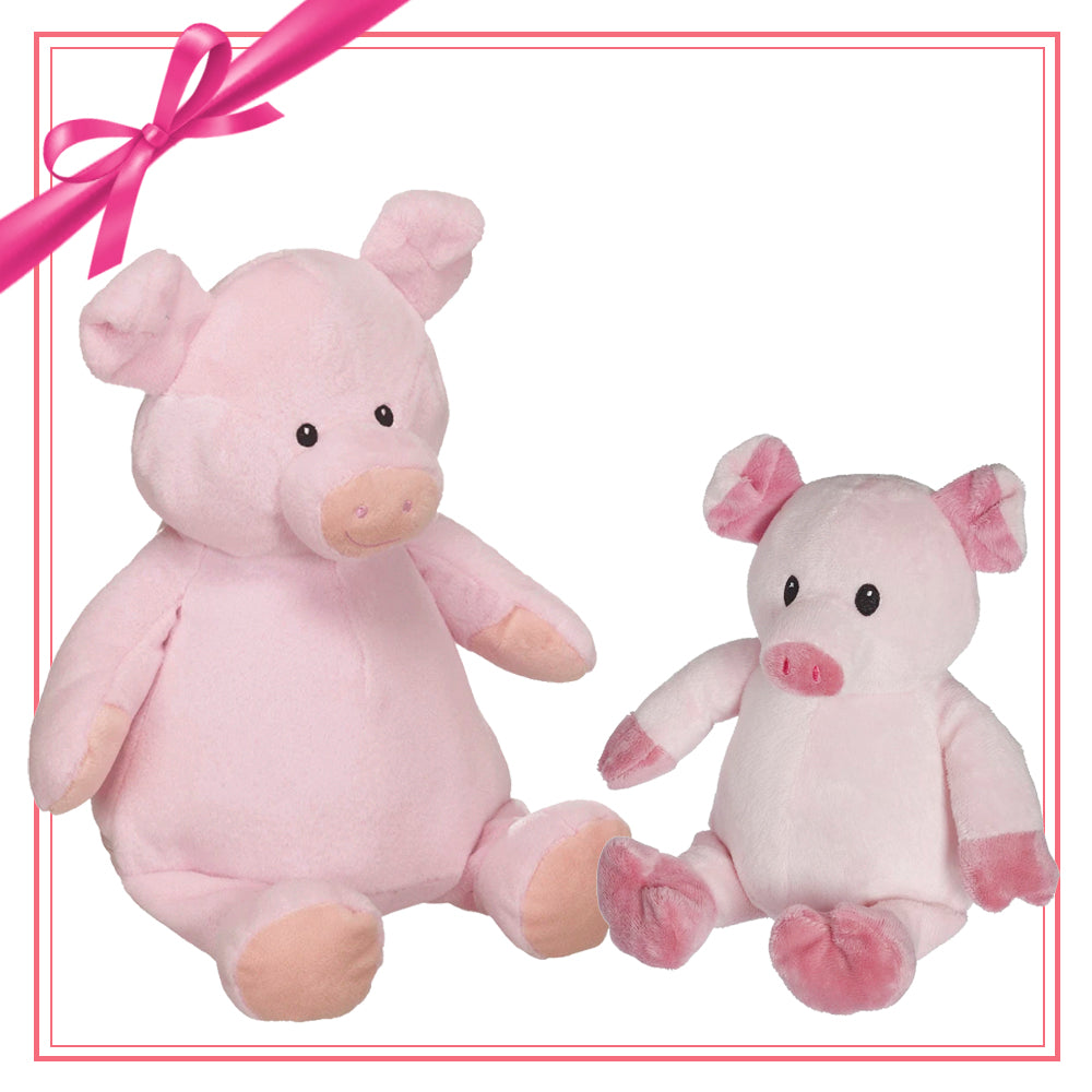 Gift Set - Sweetie Piggy Pal Buddy & Mini Plush embroidable Gift Set pig