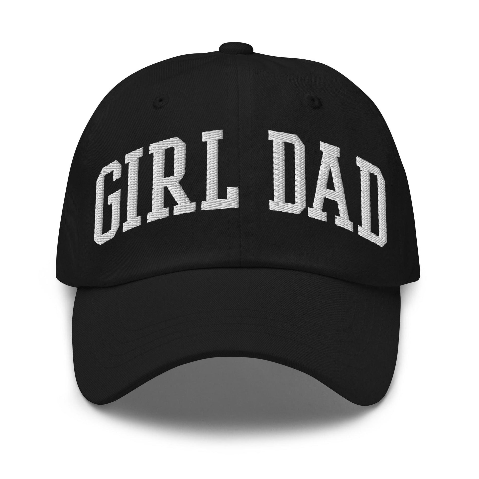 Girl Dad Varsity Letterman Embroidered Dad Hat Black Capital Crowns Dad Hats Funny