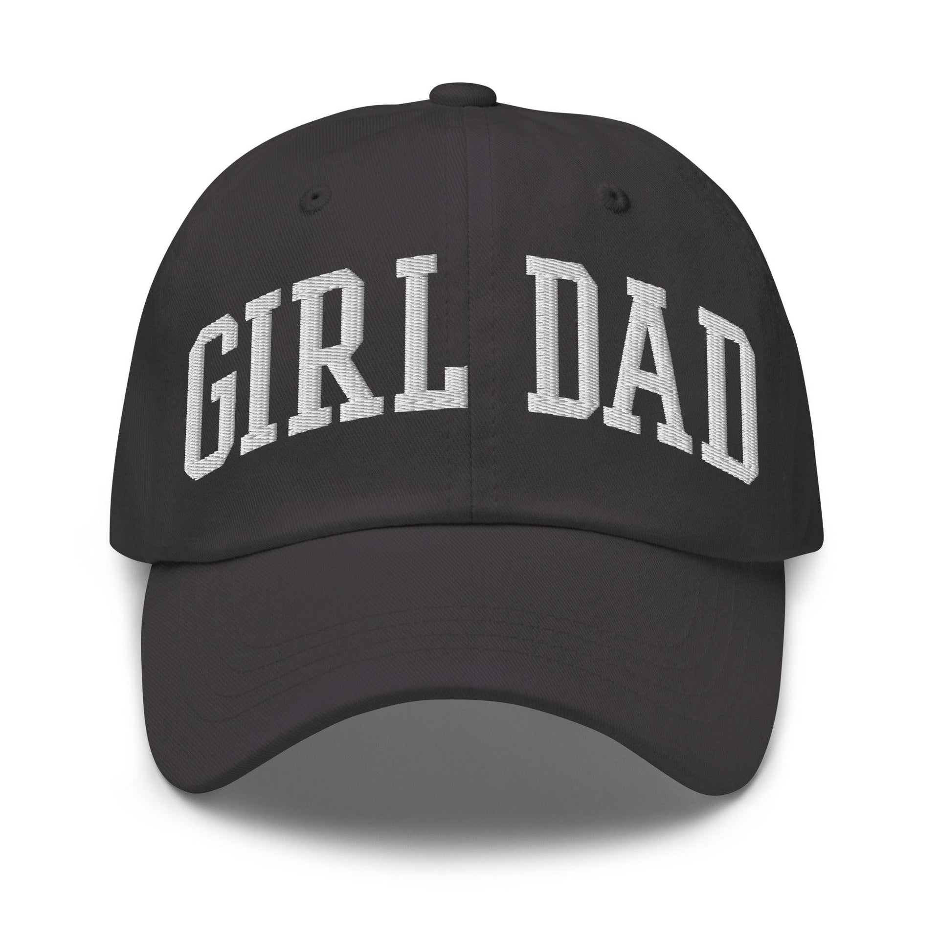 Girl Dad Varsity Letterman Embroidered Dad Hat Dark Grey Capital Crowns Dad Hats Funny