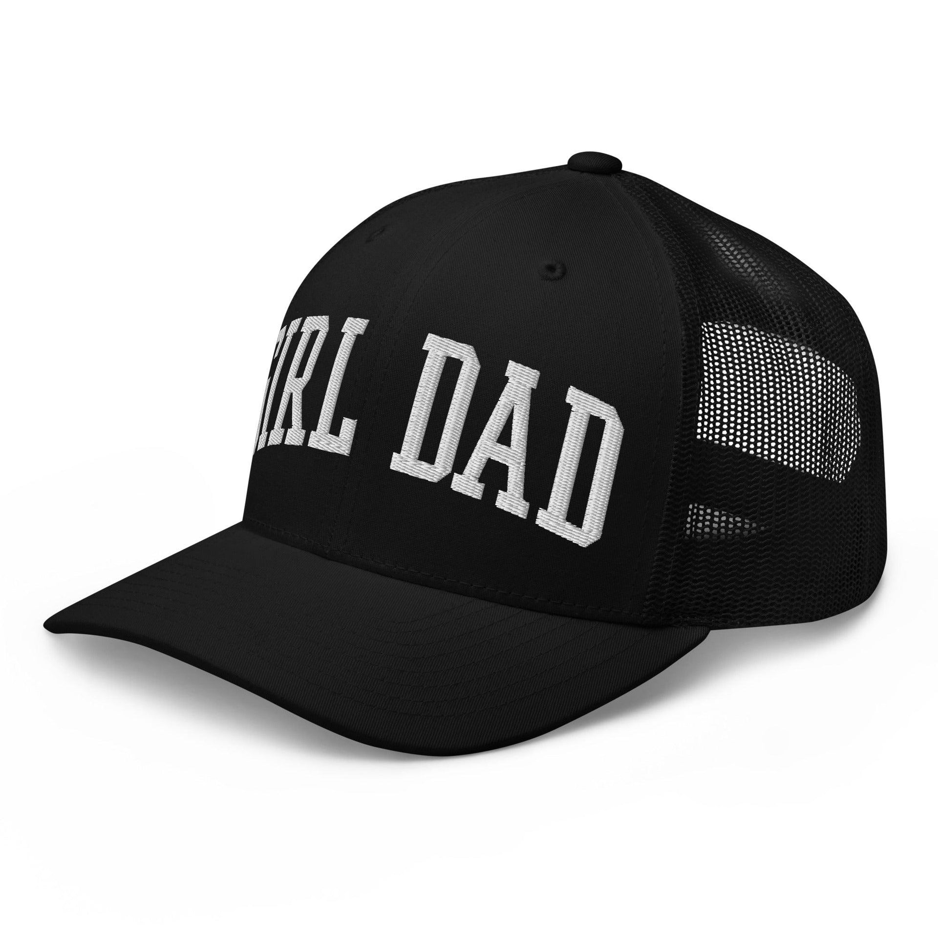 Girl Dad Varsity Letterman Embroidered Mesh Trucker Hat Capital Crowns Dad Hats Funny Trucker Hats