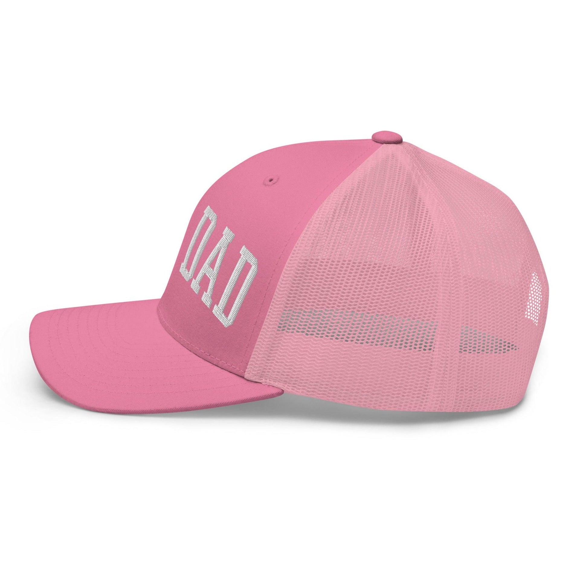 Girl Dad Varsity Letterman Embroidered Mesh Trucker Hat Capital Crowns Dad Hats Funny Trucker Hats