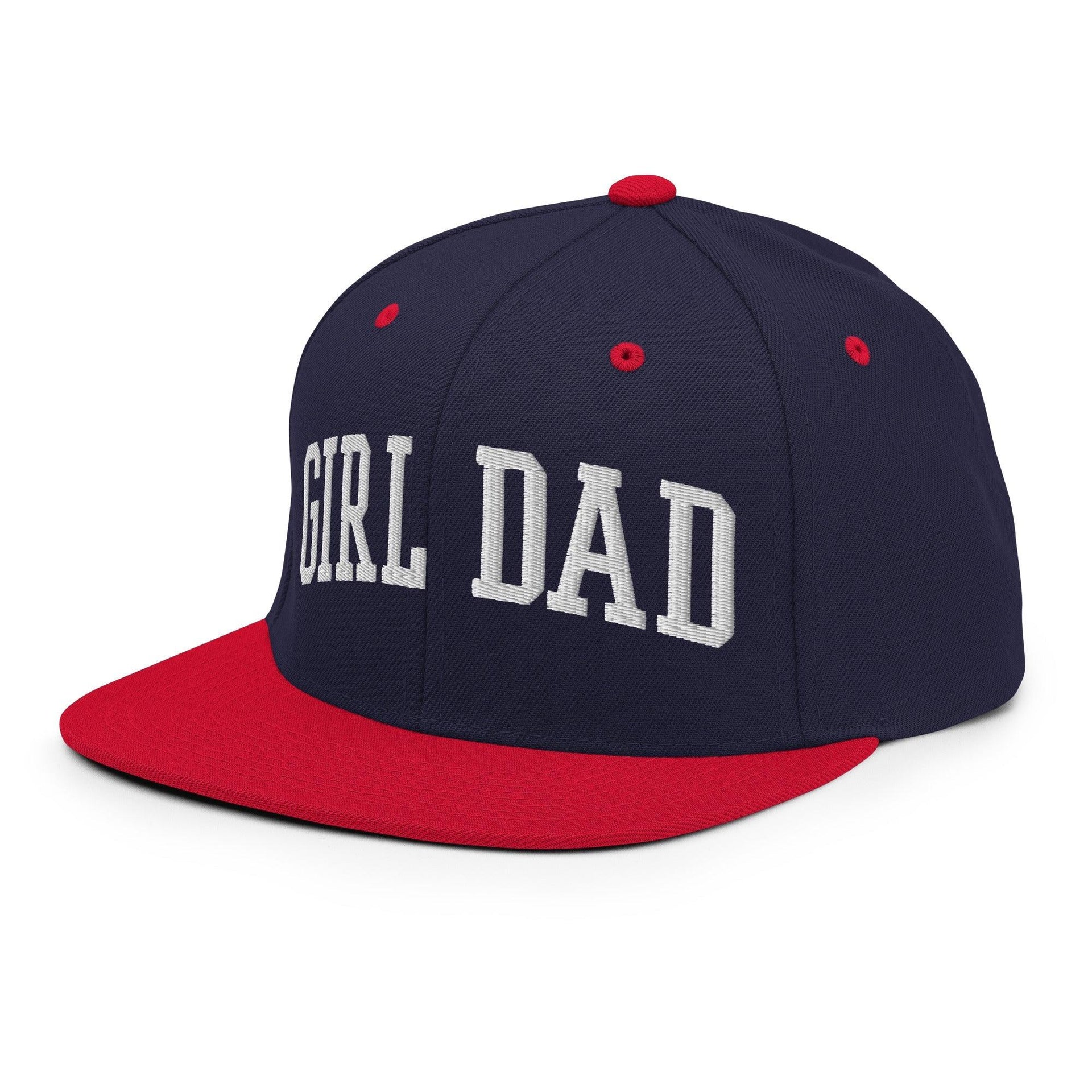 Girl Dad Varsity Letterman Flat Bill Brim Snapback Hat Capital Crowns Dad Hats Funny Snapback Hats