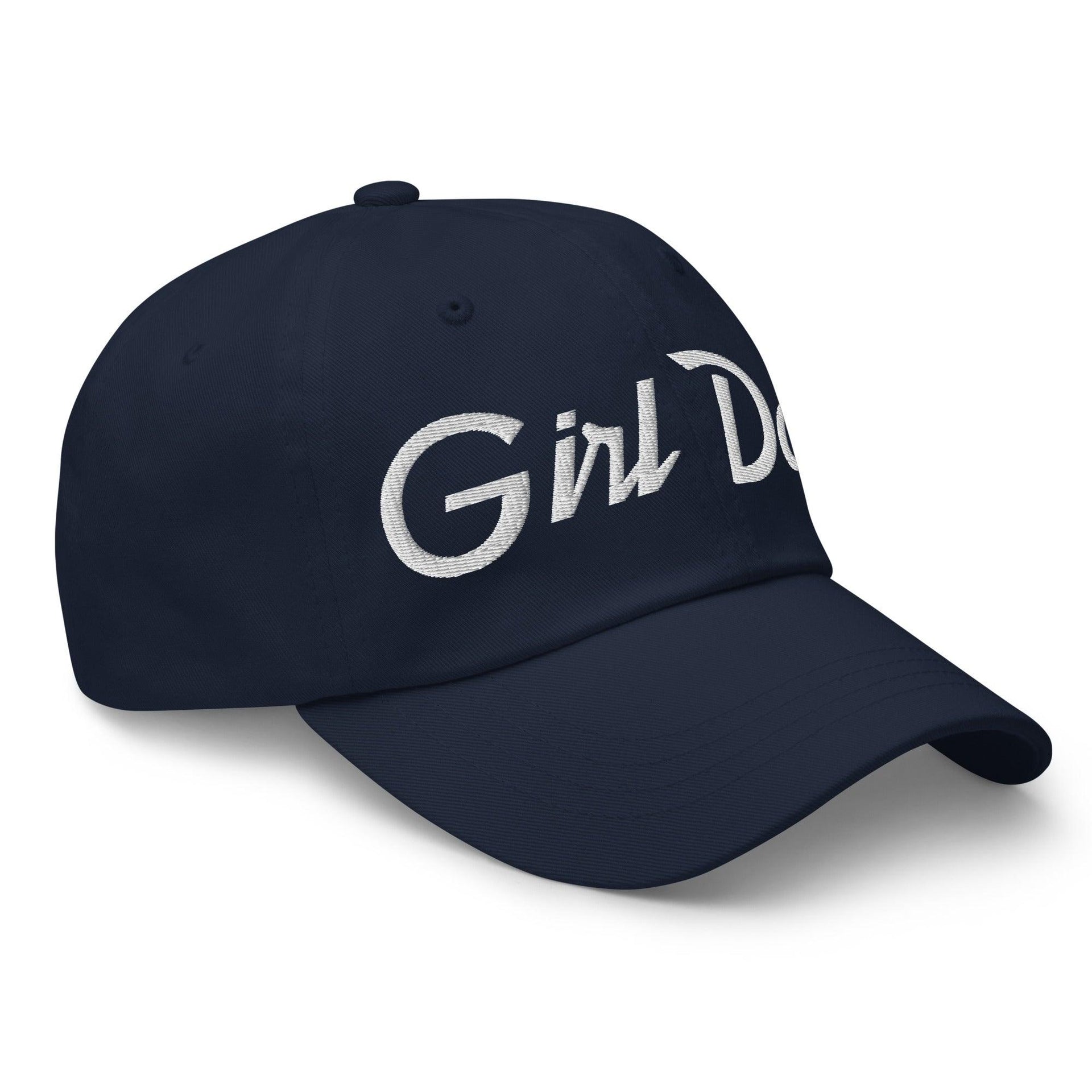 Girl Dad Vintage Sports Script Embroidered Dad Hat Capital Crowns Dad Hats Funny