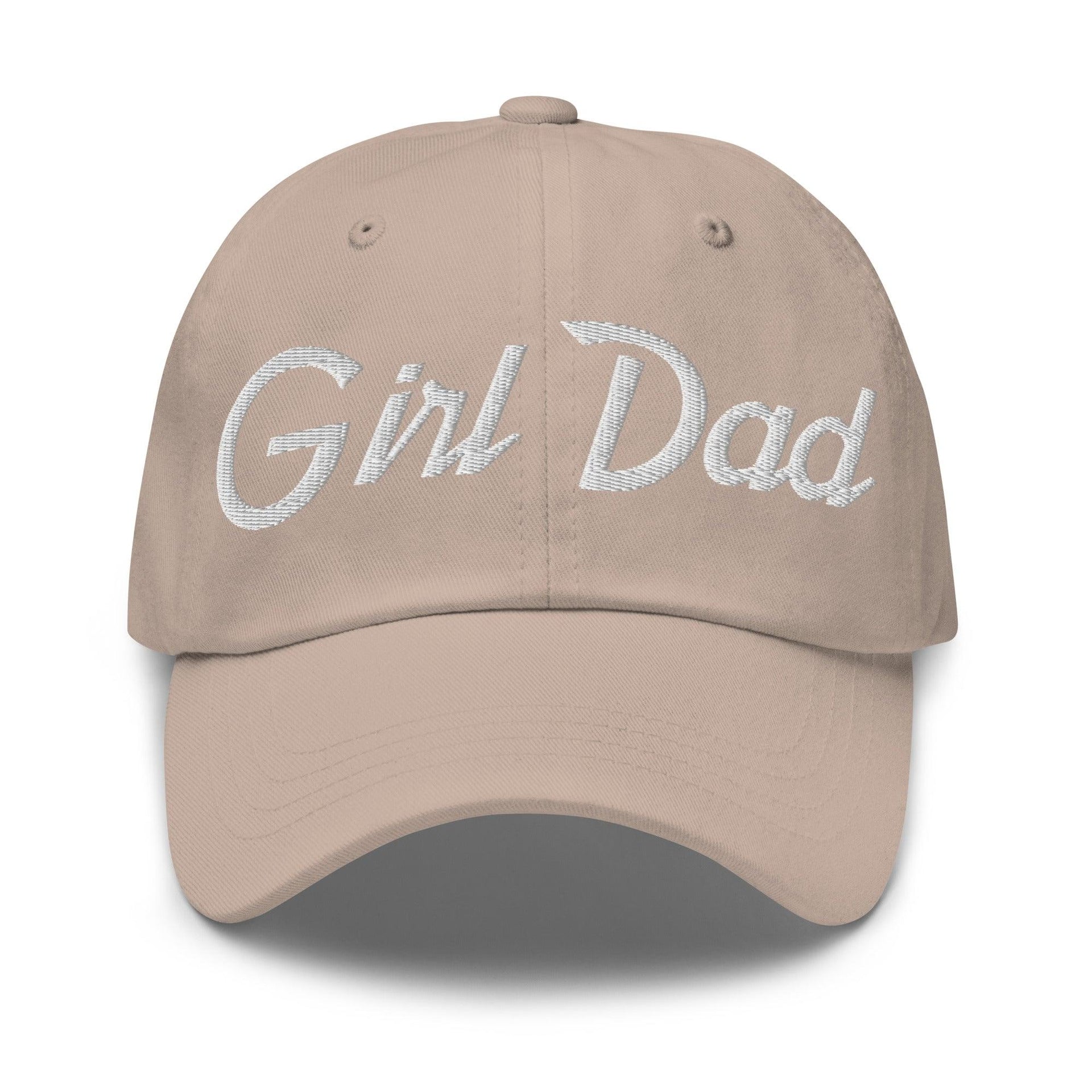 Girl Dad Vintage Sports Script Embroidered Dad Hat Stone Capital Crowns Dad Hats Funny