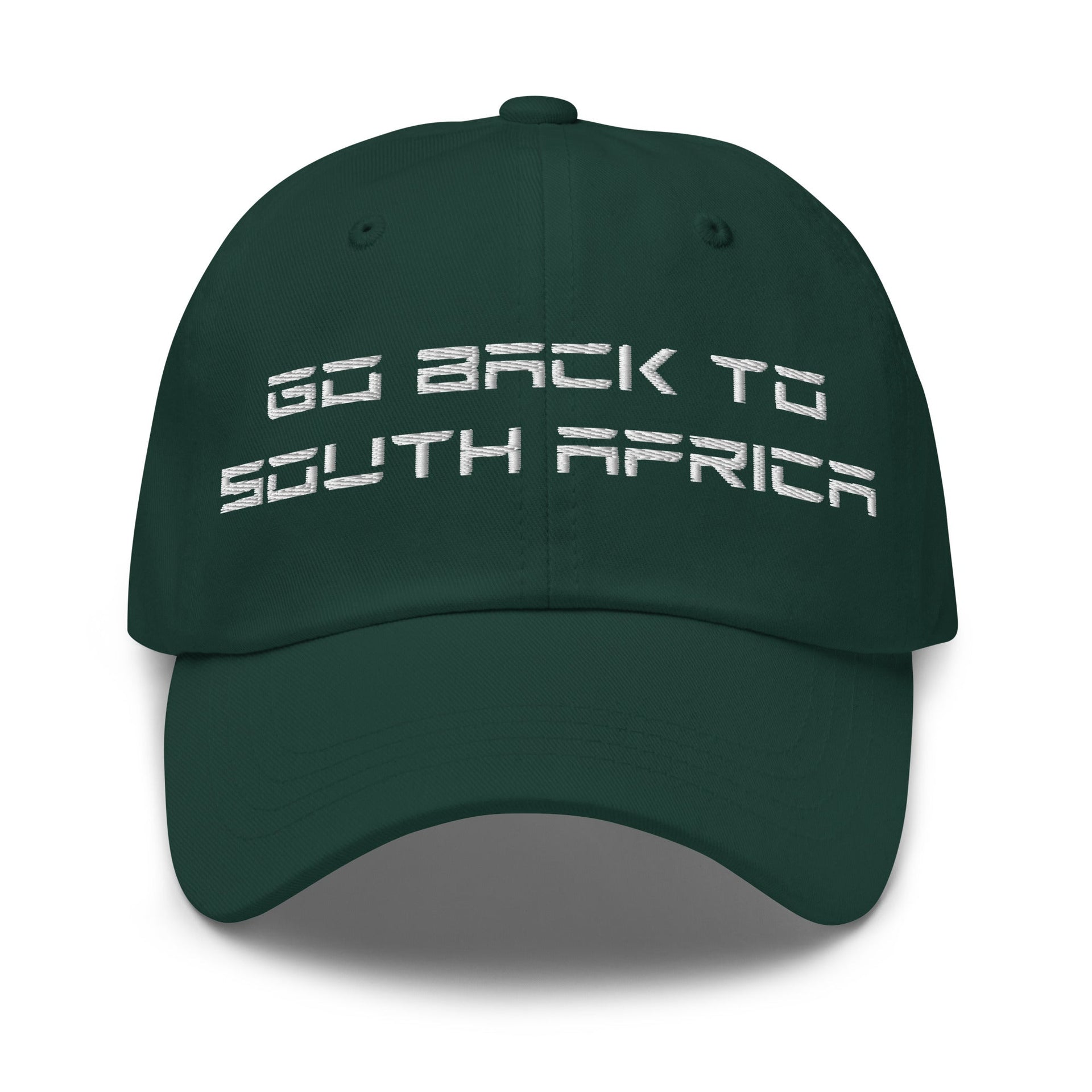 Go Back to South Africa Elon Musk Embroidered Unstructured Dad Hat Spruce Capital Crowns Dad Hats Liberal