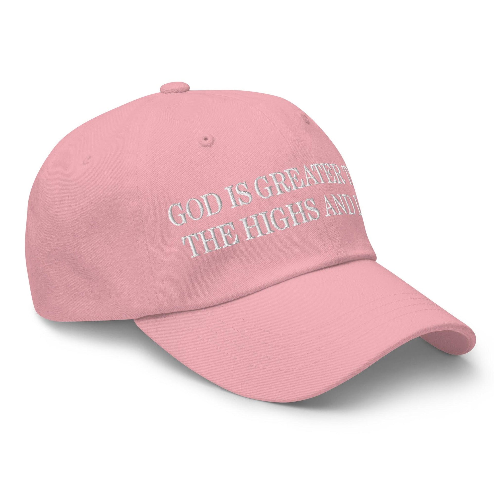 God is Greater than the Highs and Lows Embroidered Dad Hat Capital Crowns Dad Hats Religious