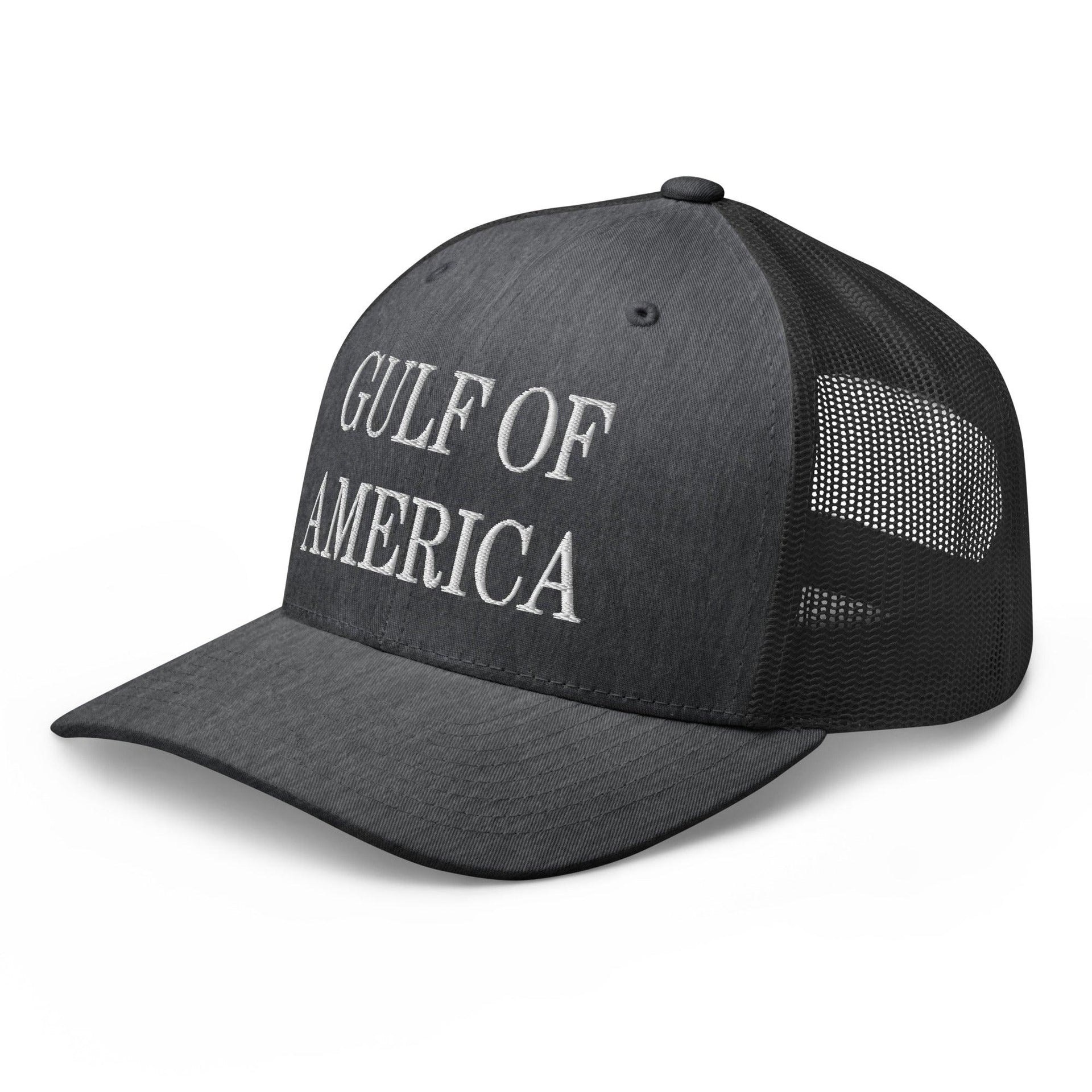 Gulf of America Embroidered Mesh Trucker Hat Capital Crowns Conservative LADs Make Again Trucker Hats