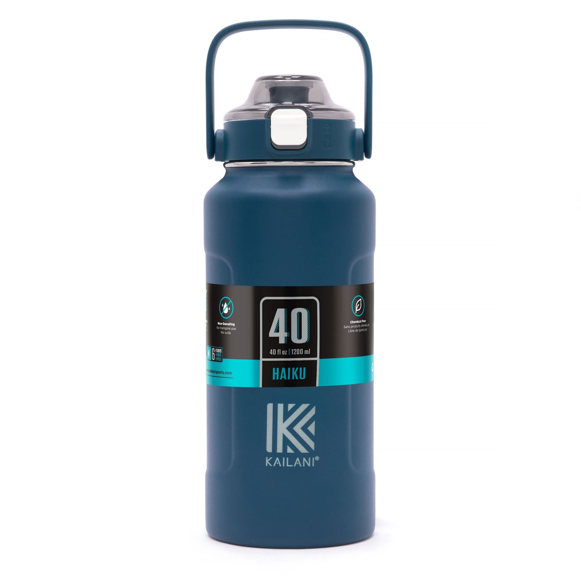HAIKU Water Bottle 1.2 L Navy bottle FULL MSRP KAILANI water bottle