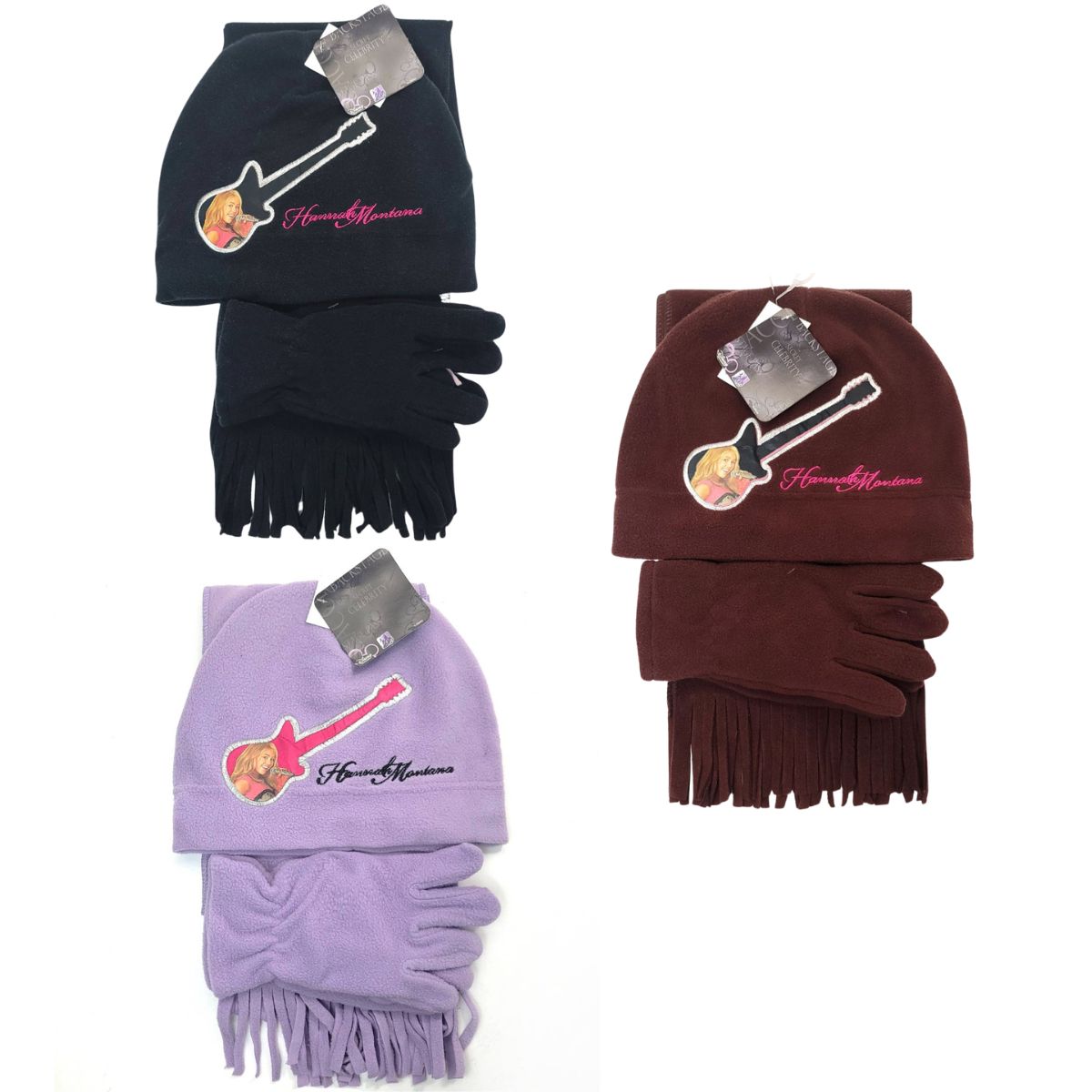 Youth - Hannah Montana 3 pieces set, Winter Beanie, Gloves and scarf Youths