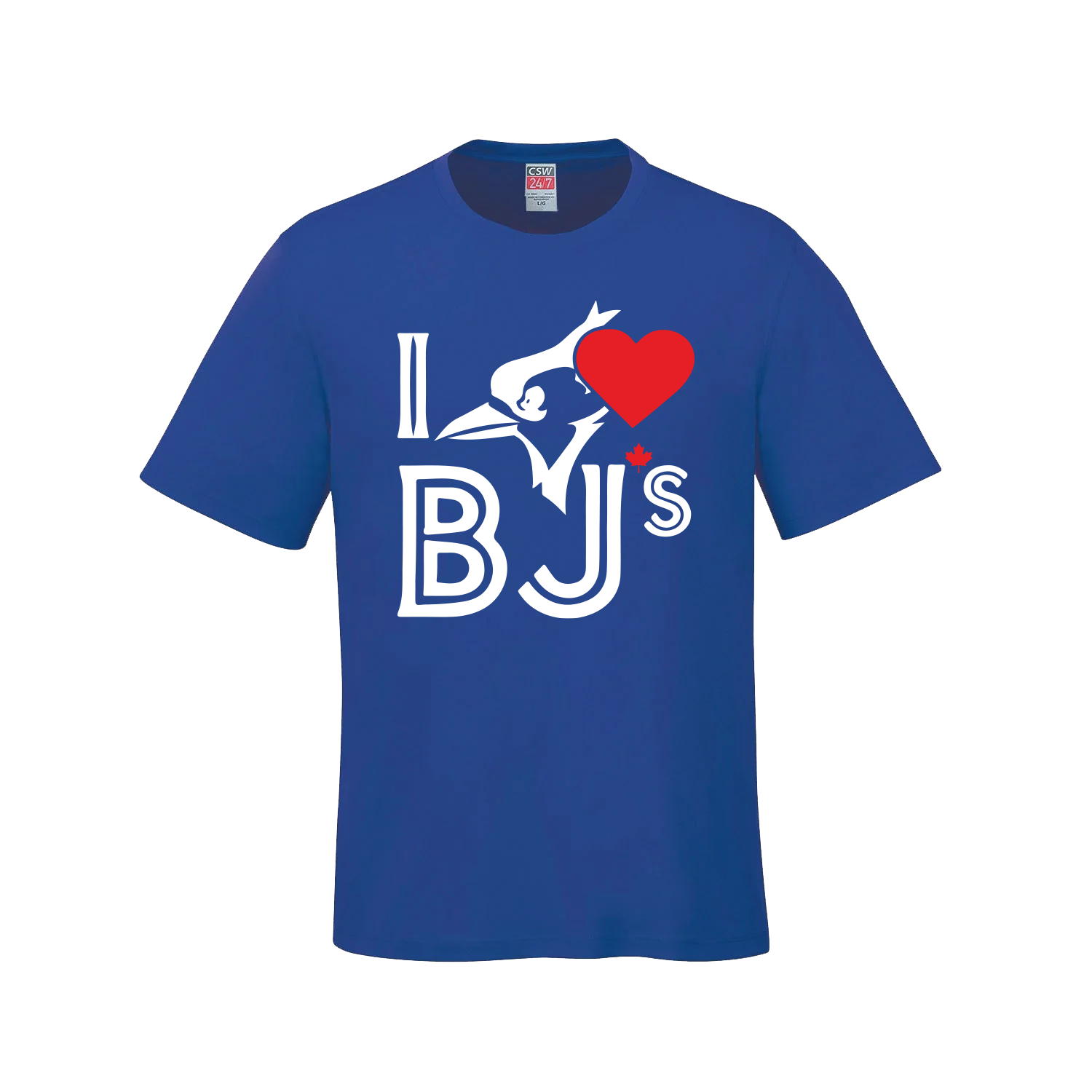 I Heart BJS T-Shirt - Royal Blue Comfort Fit Navy Comfort Fit Tee Graphic Tee for BJS I Heart BJS T-Shirt Royal Blue T-Shirt