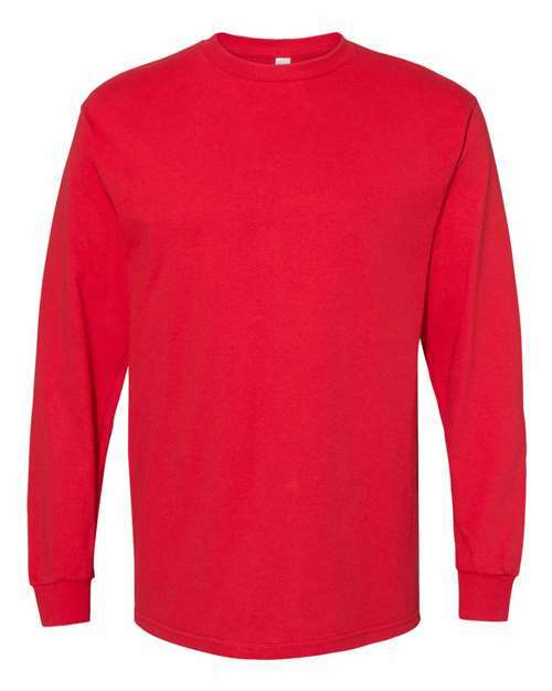 Heavyweight Long Sleeve T-Shirt Red ALSTYLE T-Shirts - Long Sleeve