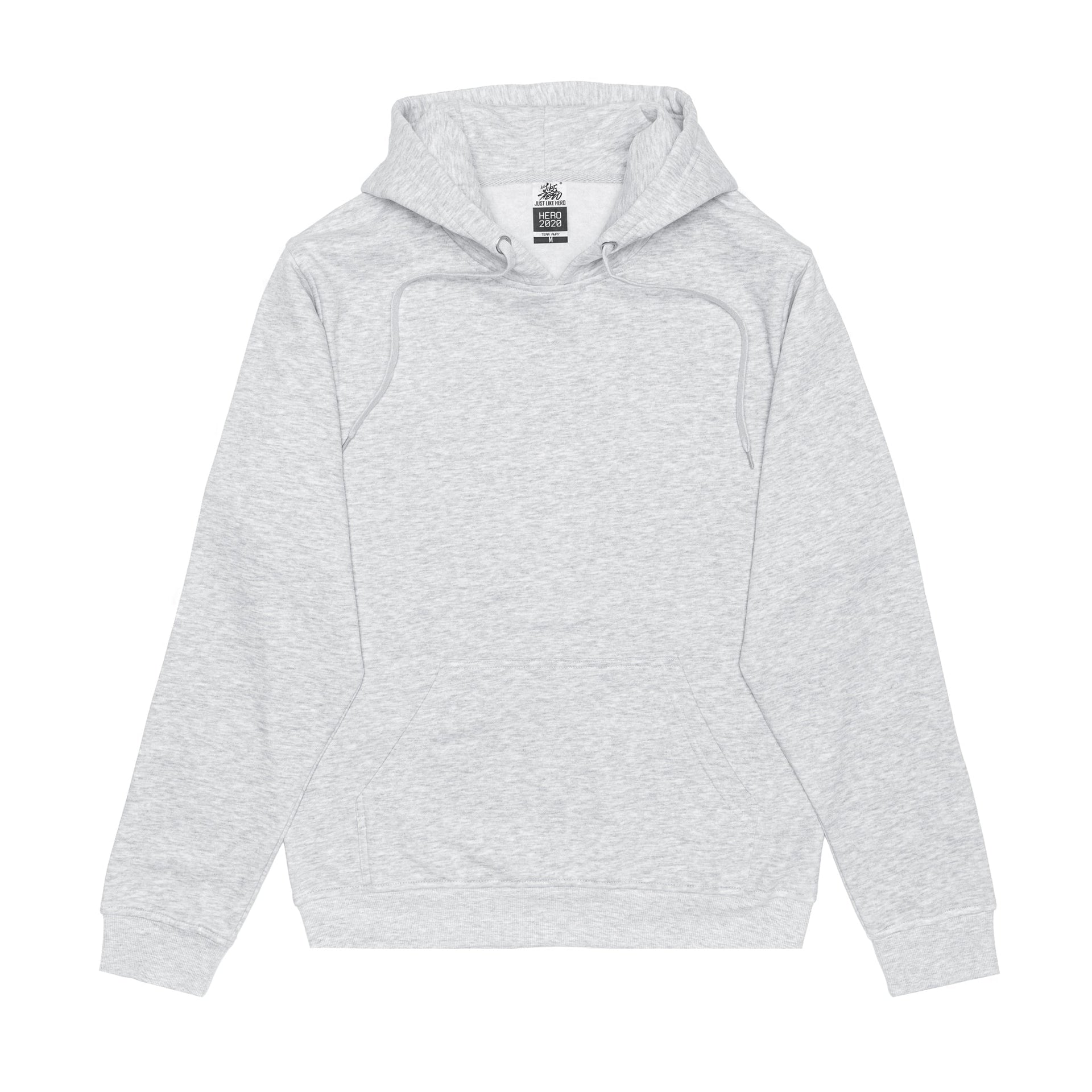 HERO-2020 Unisex Blank Hoodie - Ash Heather 2020 2022 S/S Adult Grey HERO New Tops Unisex
