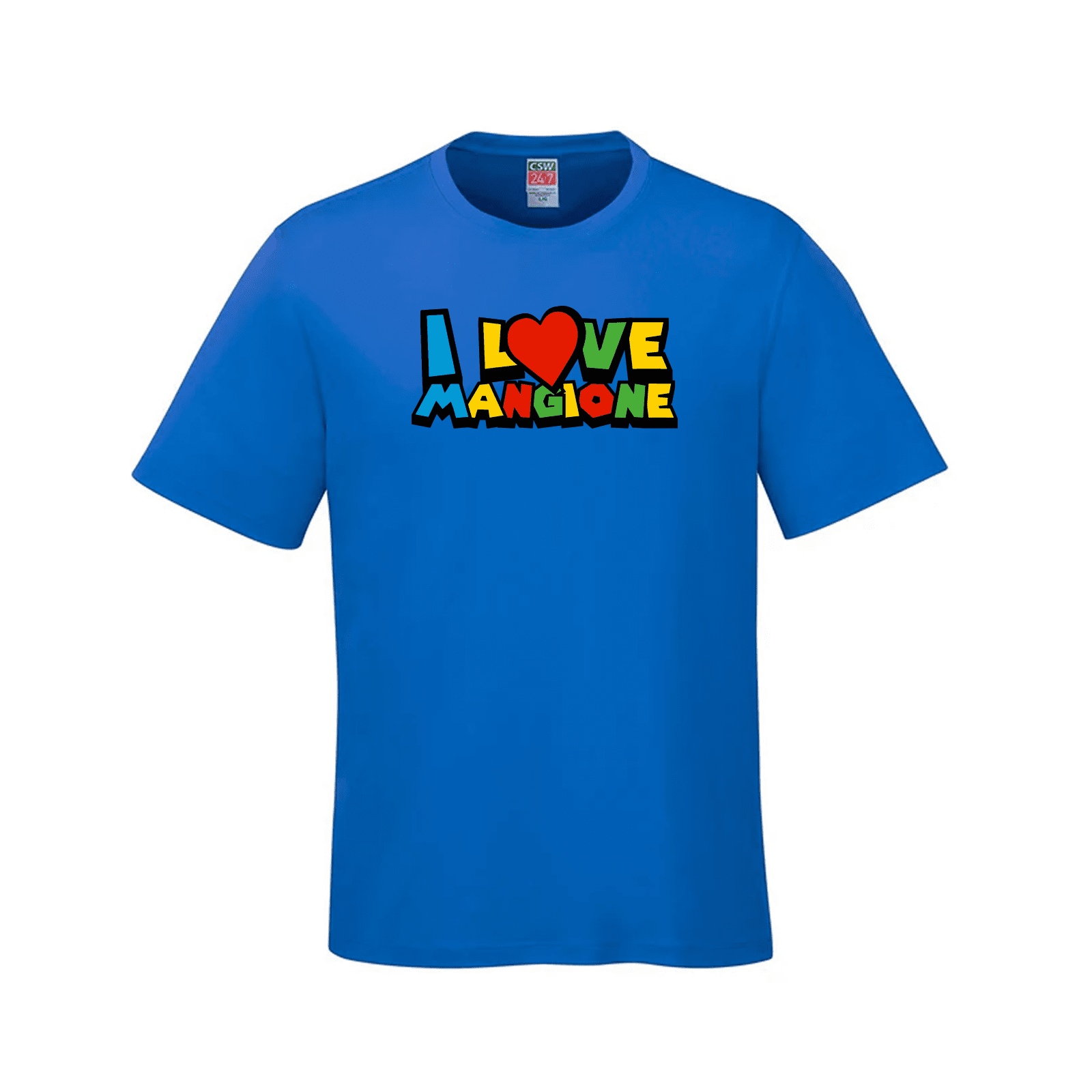 I Love Mangione T-Shirt – Show Your Passion with Style Sapphire Blue Fan Apparel I Love Mangione T-Shirt Mangione Passion Shirt Stylish Graphic Tee