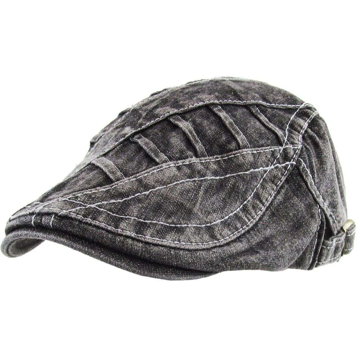 IVY Hat -K207, Washed Denim, Multi-Coloured, Adjustable Black Denim OSFA Fashion Hat