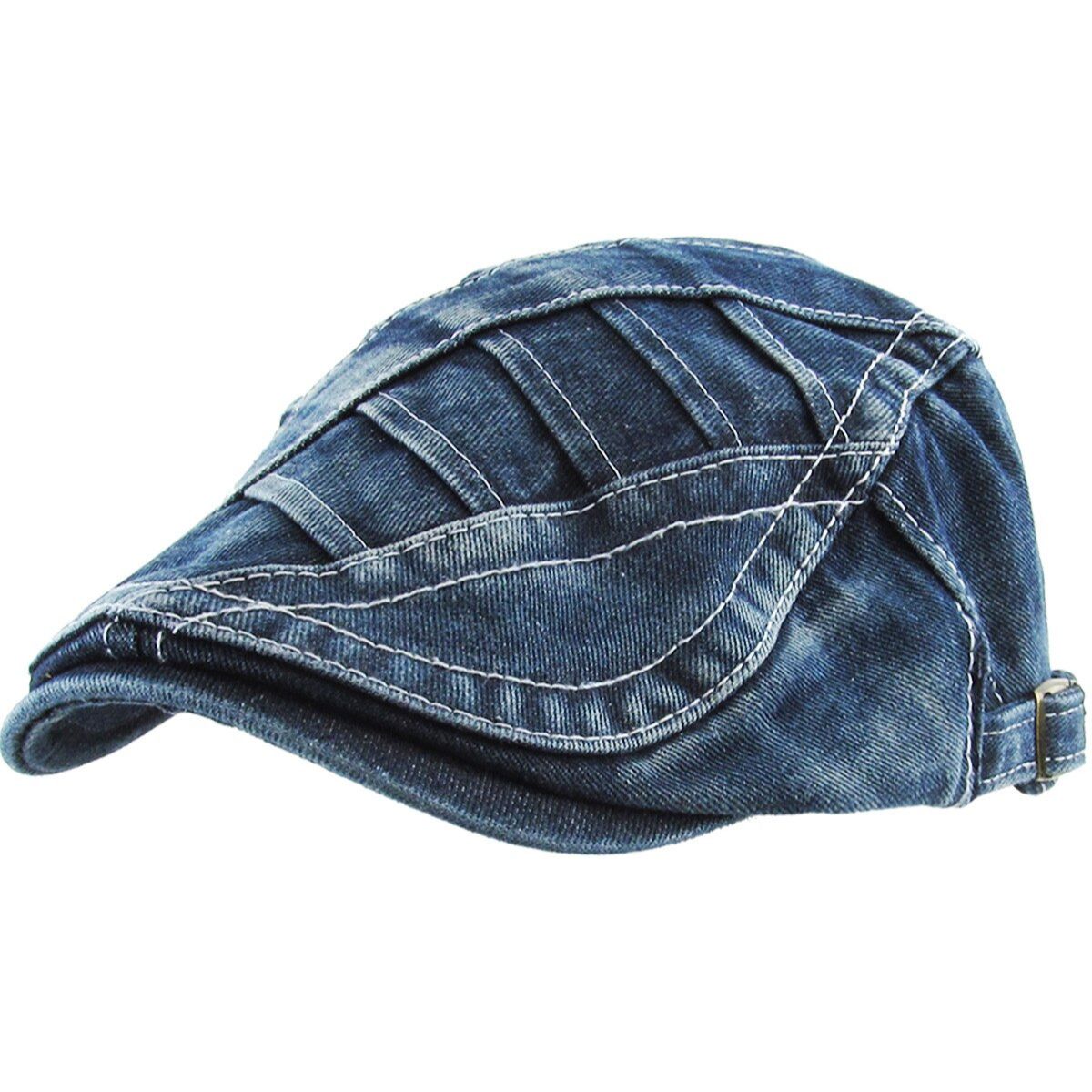 IVY Hat -K207, Washed Denim, Multi-Coloured, Adjustable Blue Denim OSFA Fashion Hat