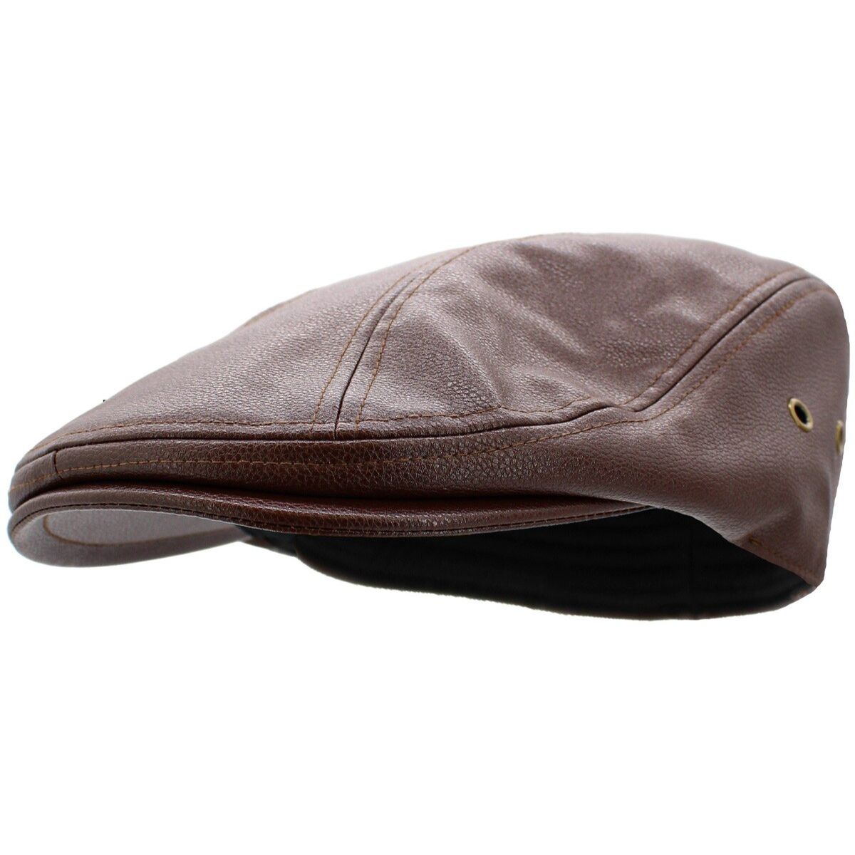 IVY Hat -K312, PU Leather, Multi-Coloured, S/M & L/XL Brown Fashion Hat