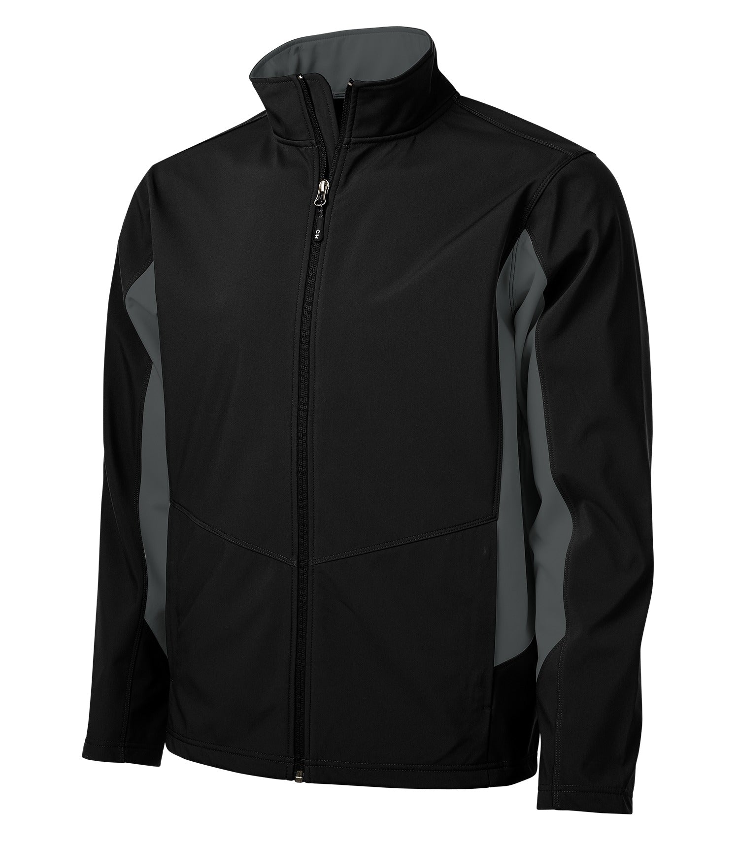CoalHarbour - DISCONTINUED COAL HARBOUR® EVERYDAY COLOUR BLOCK WATER REPELLENT SOFT SHELL JACKET. - J7604 Black Graphite CoalHarbour J7604