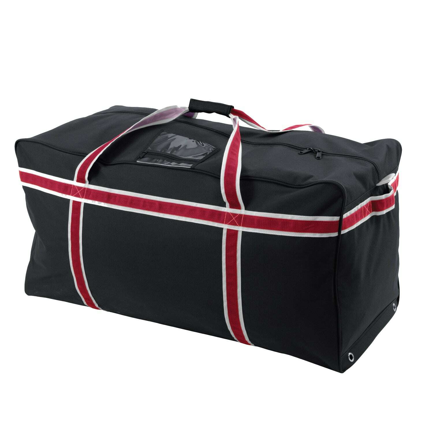 Junior 34″ Hockey Bag - B6034 Black-White-Red bag duffel duffel bag Ecorite hockey bags