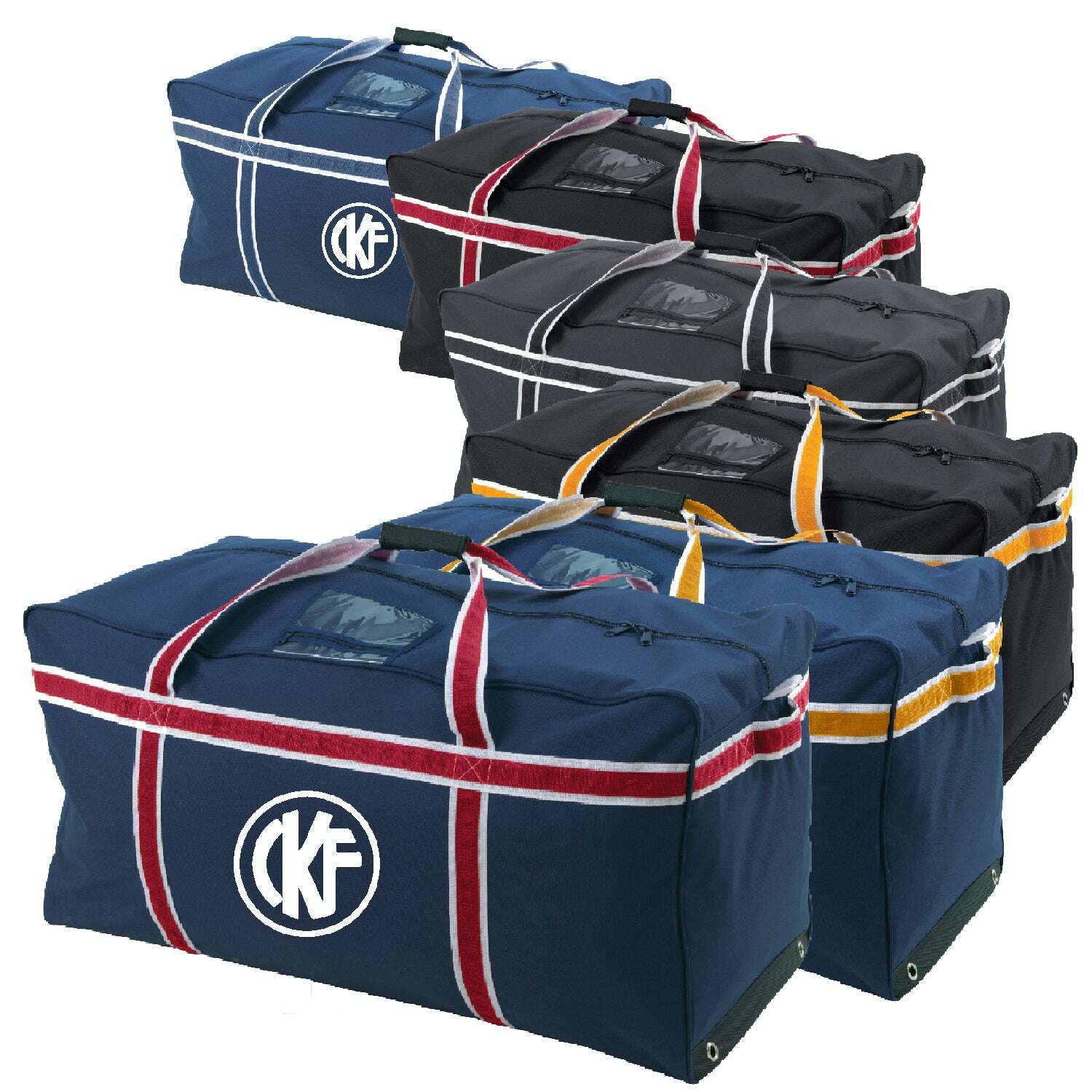 Junior 34″ Hockey Bag - B6034 Navy-White-Red bag duffel duffel bag Ecorite hockey bags