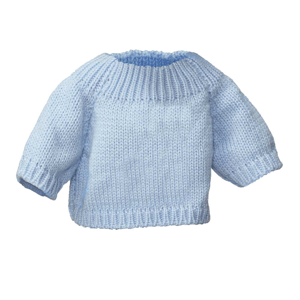 Knit Sweater baby blue medium embroidable knit sweater Whatzupwiththat! Bearwear
