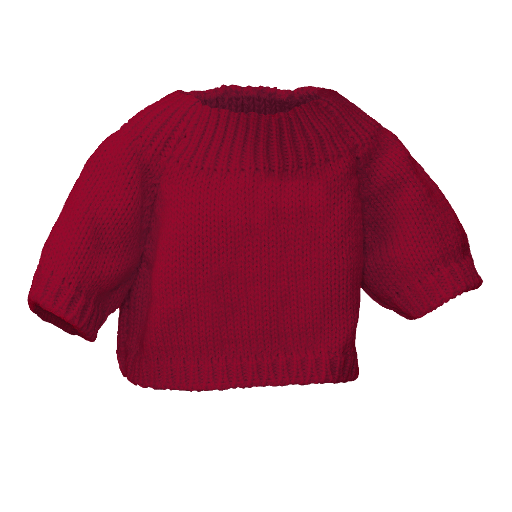 Knit Sweater red medium embroidable knit sweater Whatzupwiththat! Bearwear