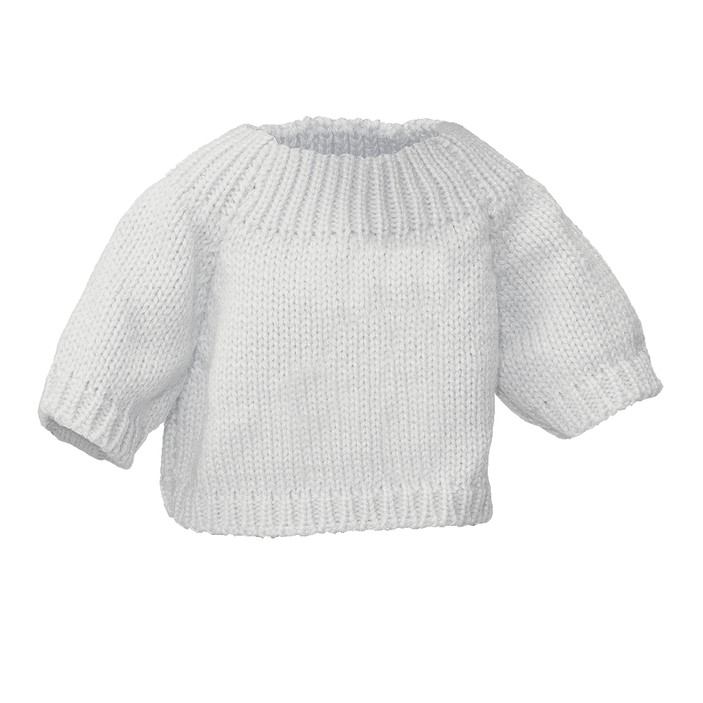 Knit Sweater white medium embroidable knit sweater Whatzupwiththat! Bearwear