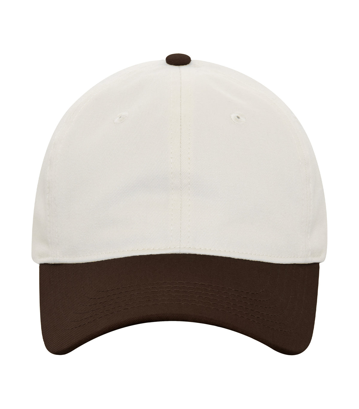 KOI KOI1830, Two Tone Unstructured Snapback Cap, Natural/Coffee Brown