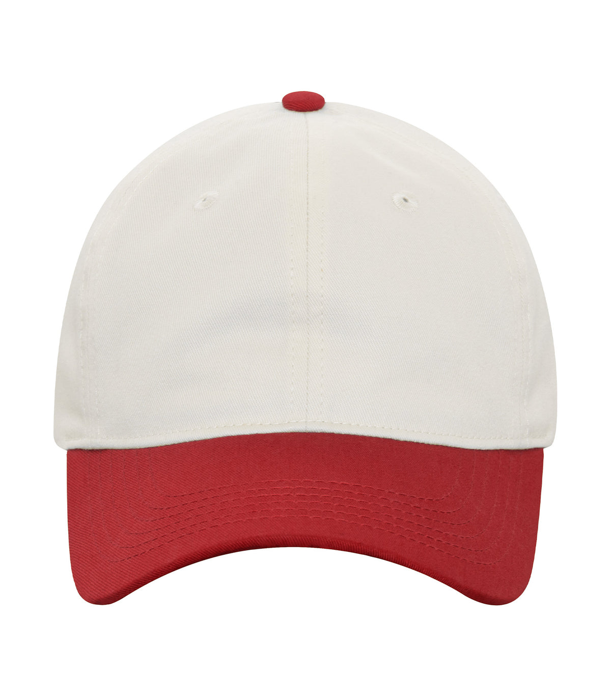 KOI KOI1830, Two Tone Unstructured Snapback Cap, Natural/Scarlet Red