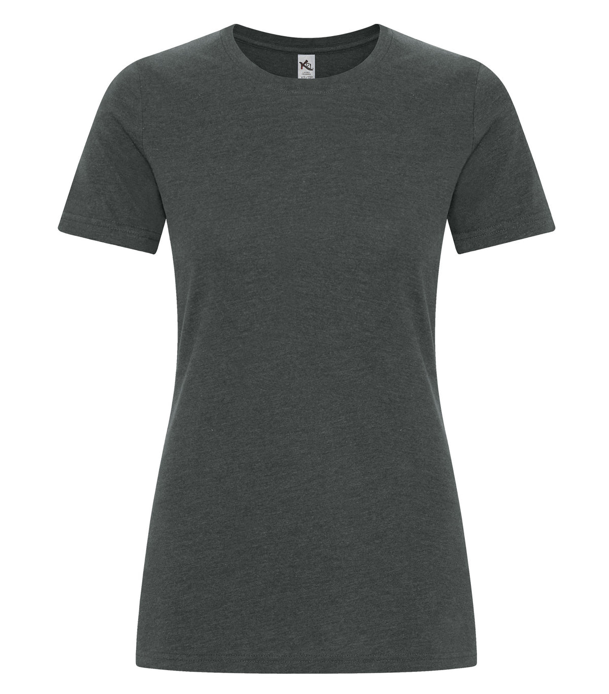 KOI KOI8060L, Element Ring Spun Cvc Ladies' Tee, Charcoal