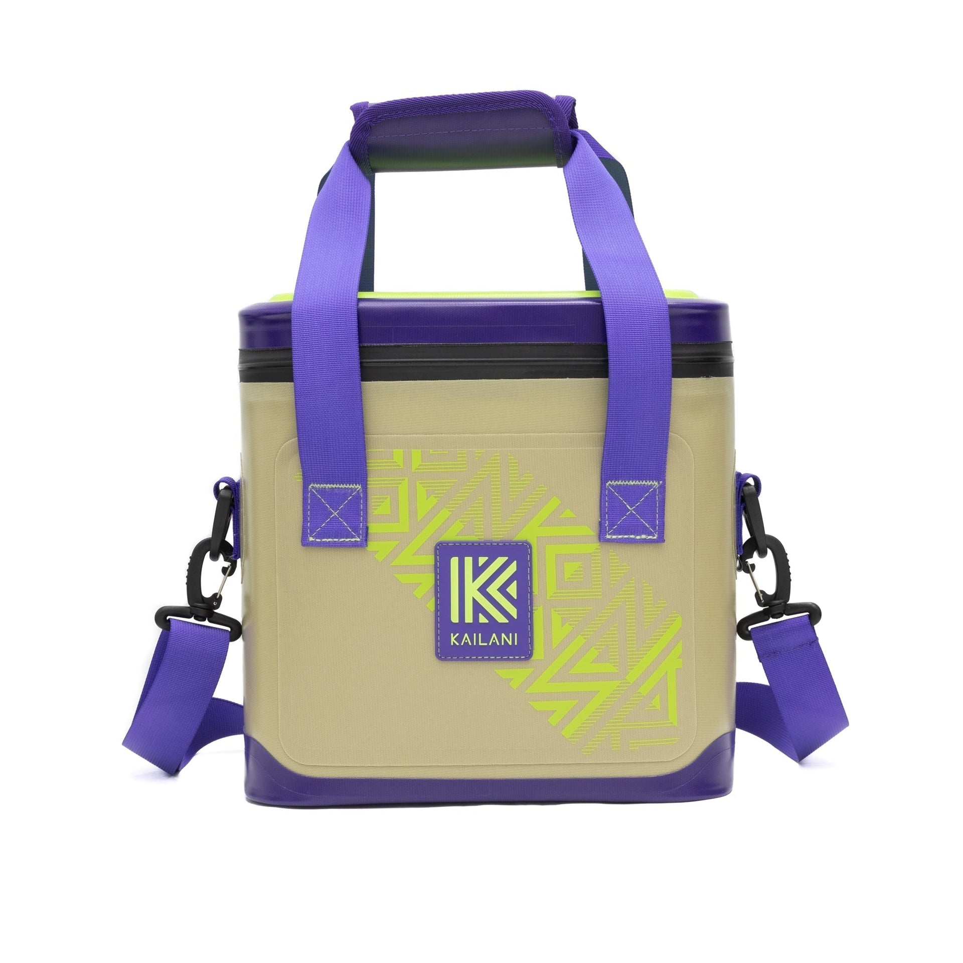 KUKUI 10 Can Soft Cooler Tan/Purple Tan Purple FULL MSRP Premium Soft Coolers
