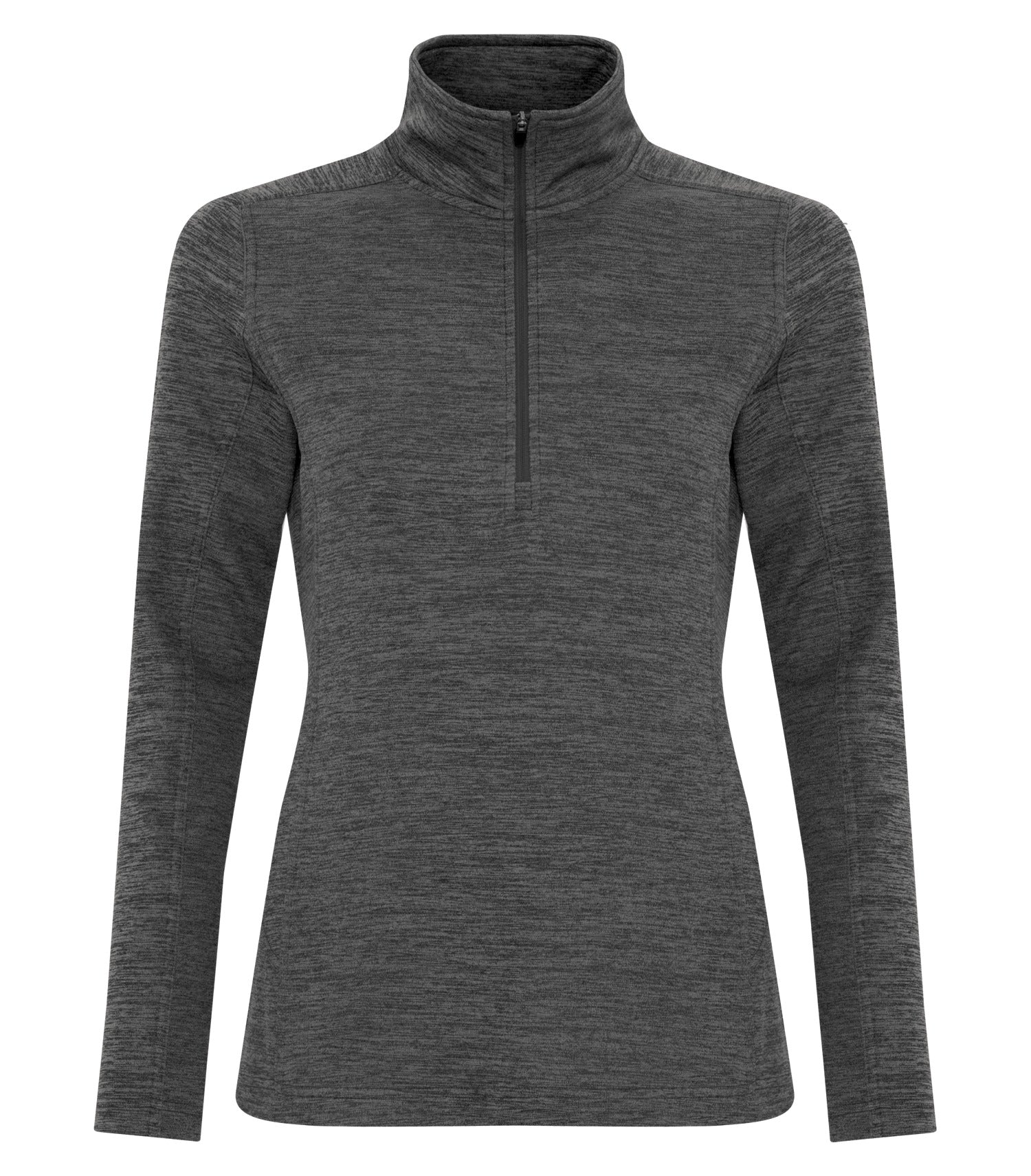 ATC - ATC™ DYNAMIC HEATHER FLEECE 1/2 ZIP LADIES' SWEATSHIRT. - L2022 Charcoal Dynamic ATC L2022
