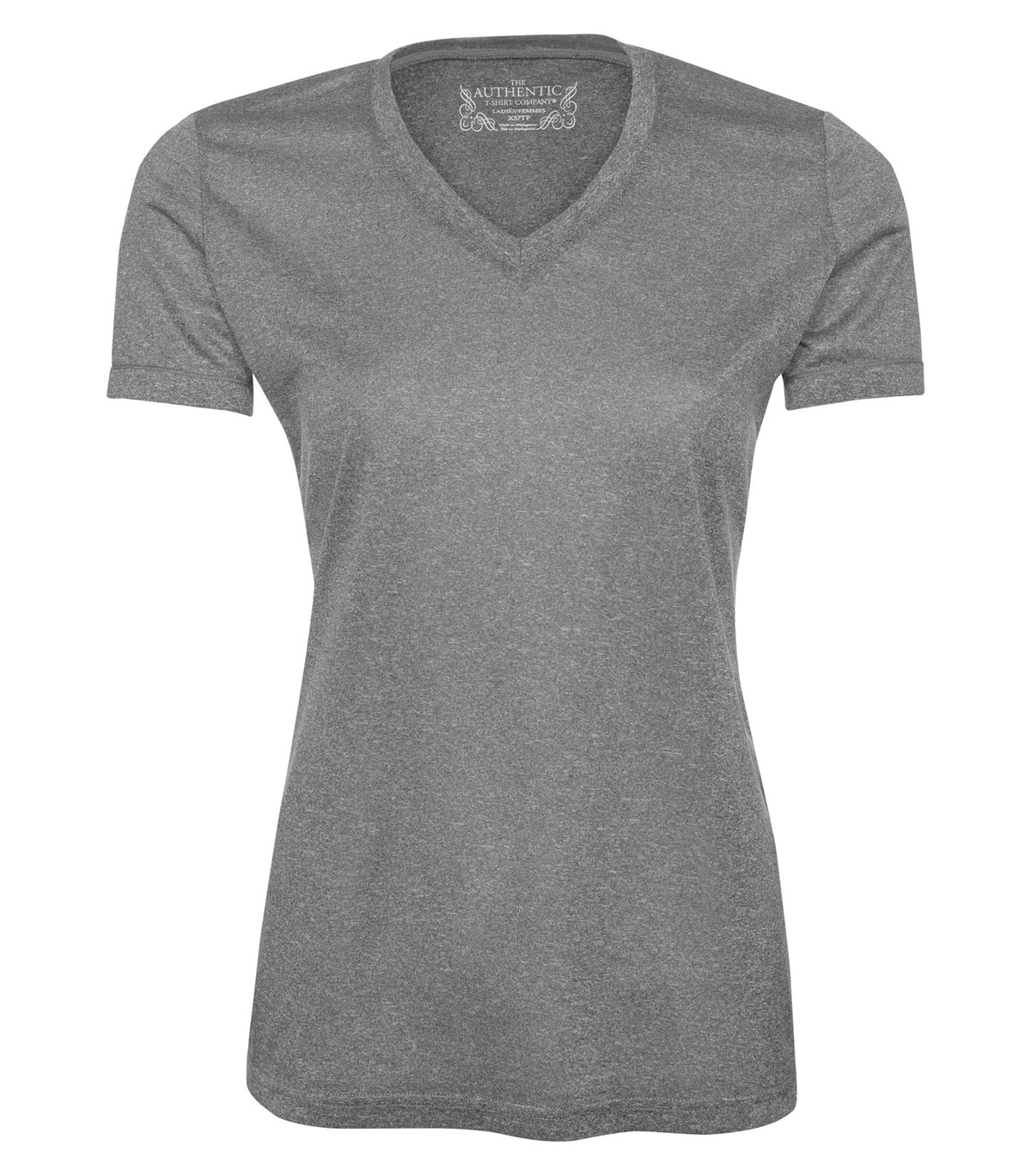 ATC L3517, Pro Team Heather Proformance V-neck Ladies' Tee, Charcoal Heather