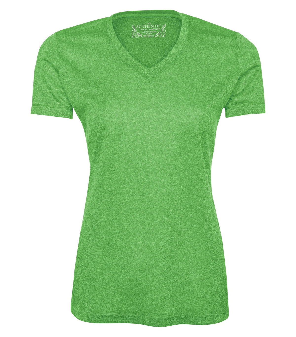 ATC L3517, Pro Team Heather Proformance V-neck Ladies' Tee, Turf Green Heather