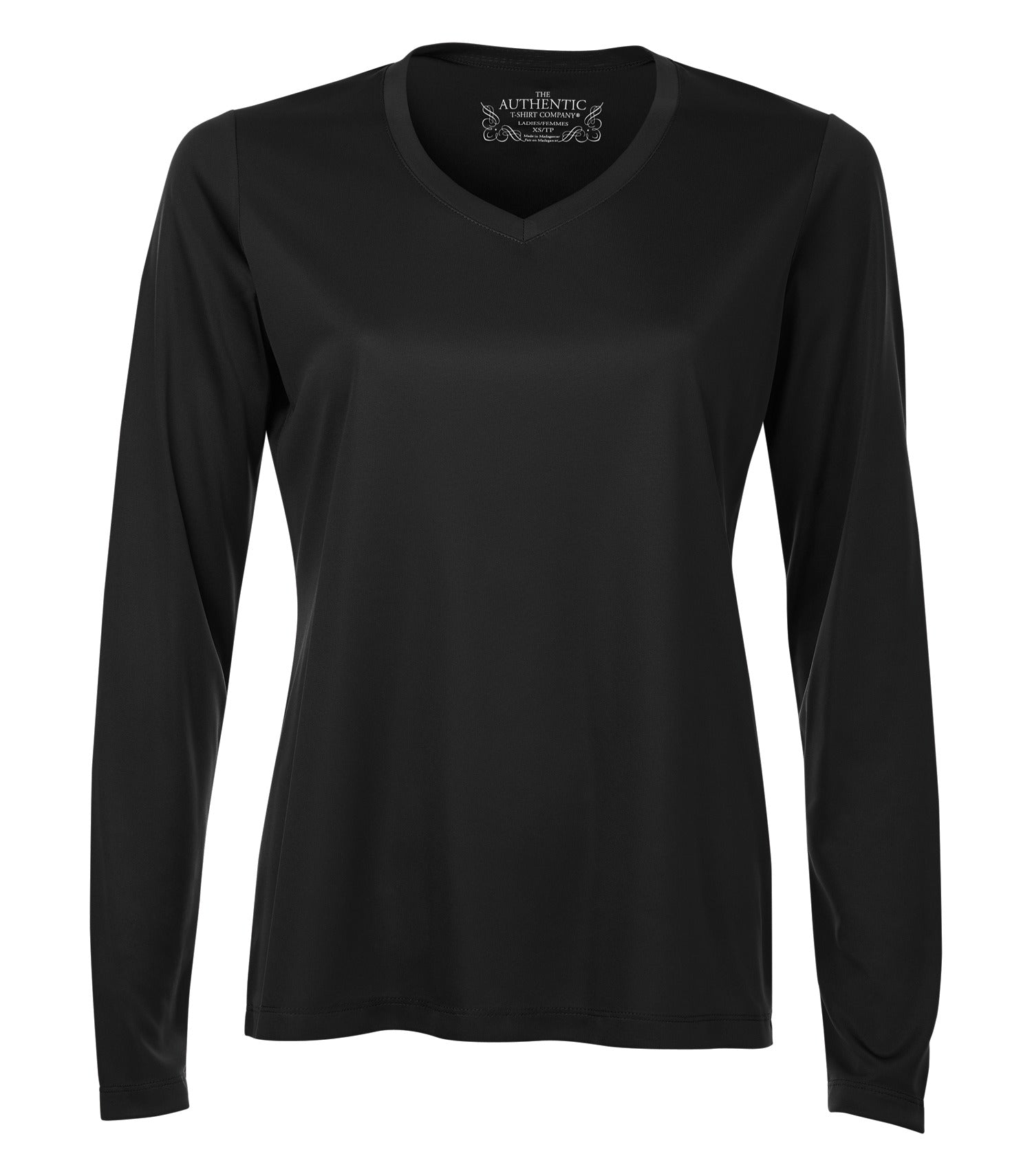 ATC - ATC™ PRO TEAM LONG SLEEVE V-NECK LADIES' TEE. - L3520LS Black ATC L3520LS