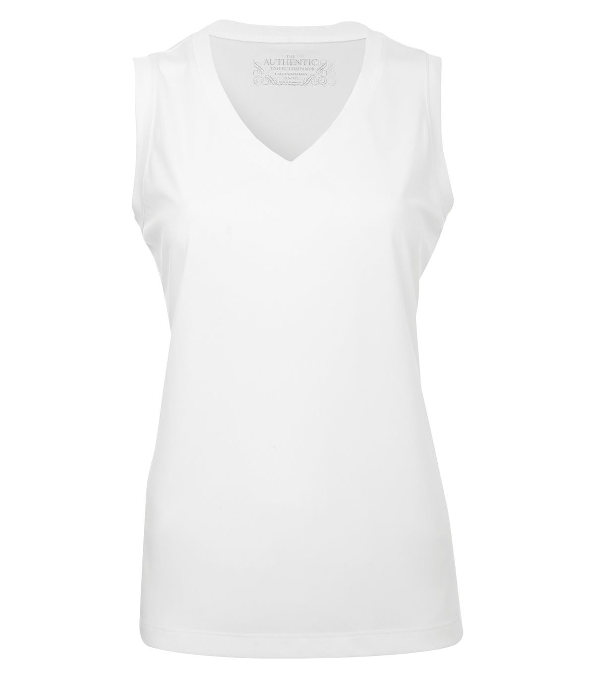 ATC L3527, Pro Team Sleeveless V-neck Ladies' Tee, White