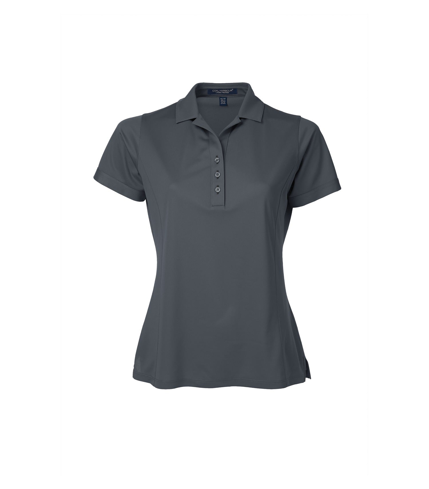 CoalHarbour - DISCONTINUED COAL HARBOUR® SNAG RESISTANT CONTRAST STITCH LADIES' POLO. - L4006 Iron Grey Black CoalHarbour L4006