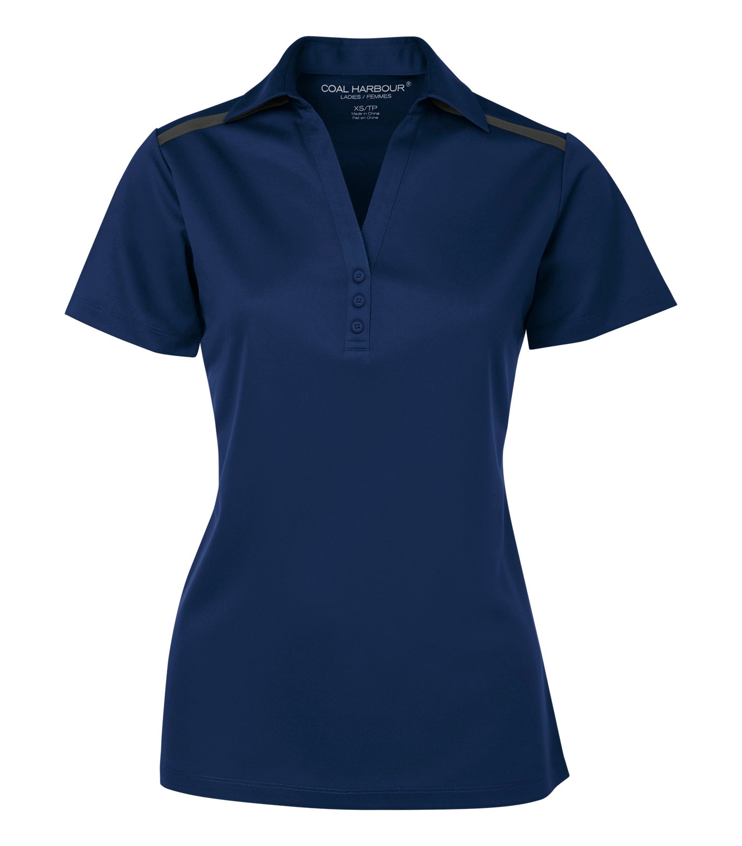 CoalHarbour - DISCONTINUED COAL HARBOUR® EVERYDAY COLOUR BLOCK LADIES' POLO. - L4008 Royal Steel Grey CoalHarbour L4008