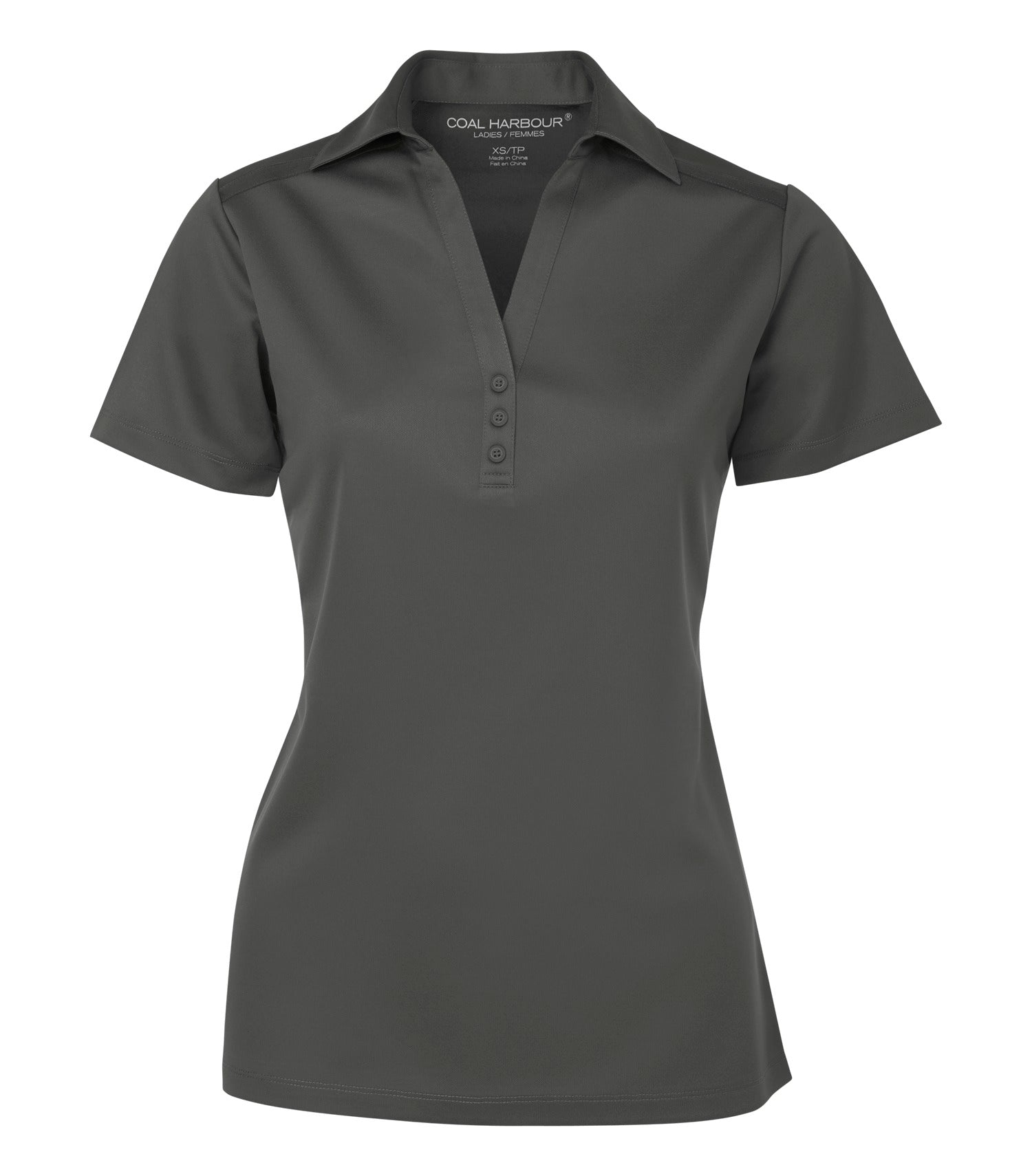 CoalHarbour - DISCONTINUED COAL HARBOUR® EVERYDAY COLOUR BLOCK LADIES' POLO. - L4008 Steel Grey Steel Grey CoalHarbour L4008