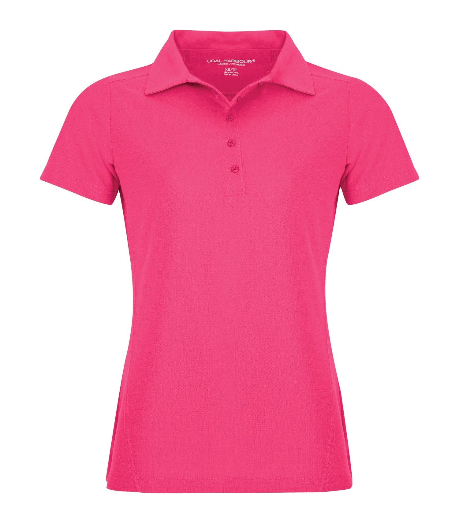 CoalHarbour - DISCONTINUED COAL HARBOUR® C-SPUN PIQUE LADIES' POLO. - L4011 Pink Raspberry CoalHarbour L4011