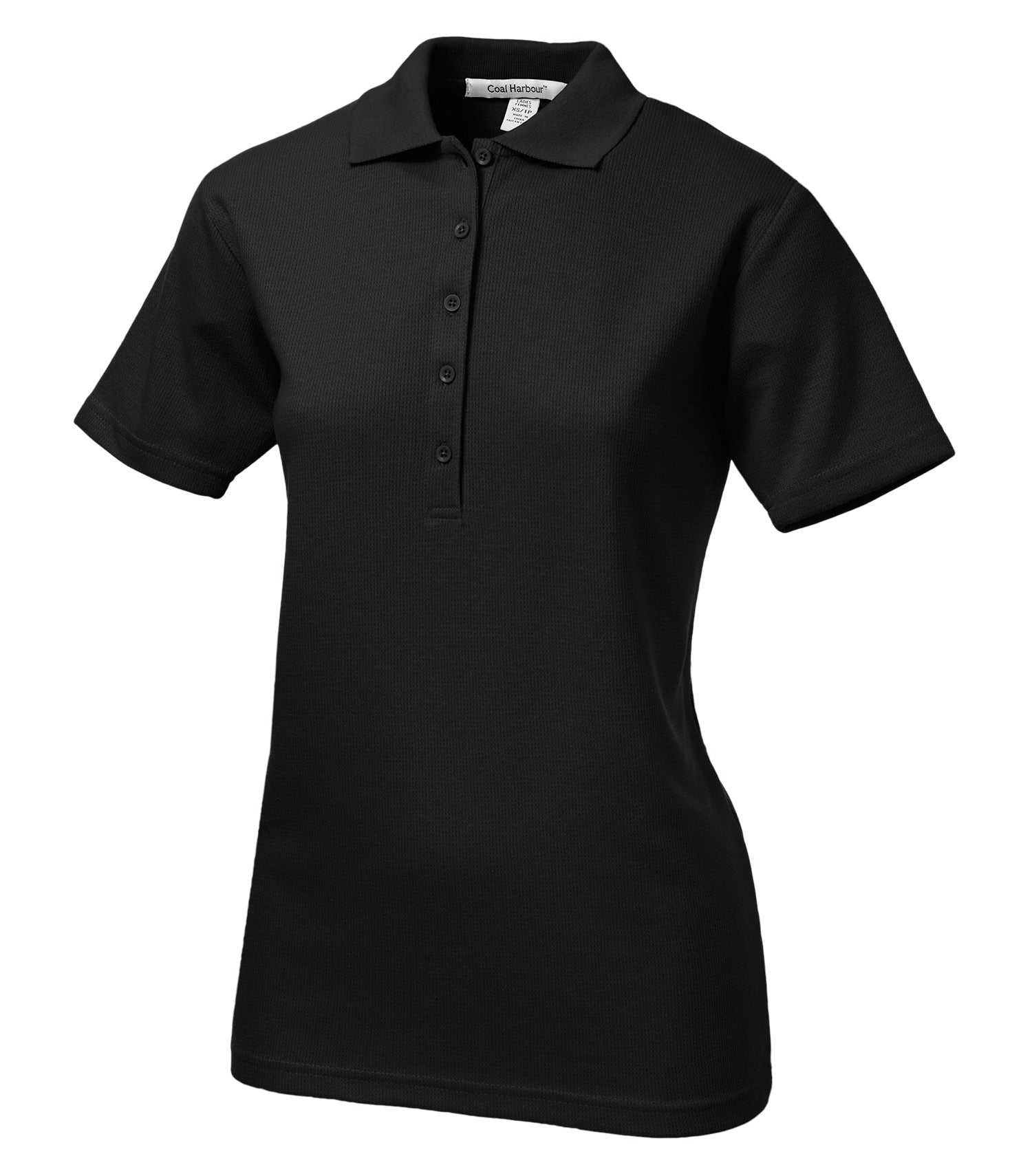 CoalHarbour - DISCONTINUED COAL HARBOUR® MESH WICKING LADIES' POLO. - L439 Black 4XL CoalHarbour L439